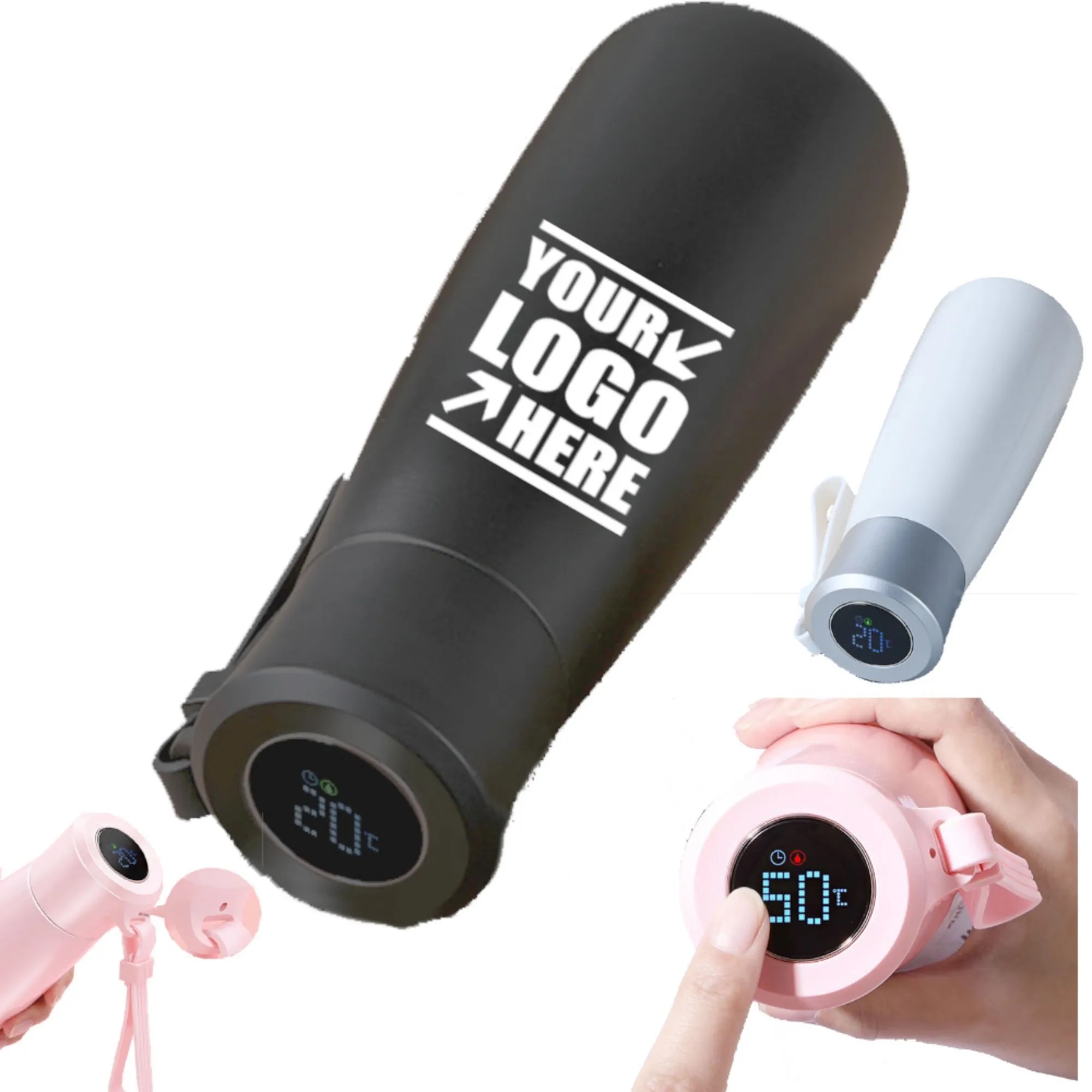 11 OZ Digital Temperature Display Double Wall Vacuum Bottle 6