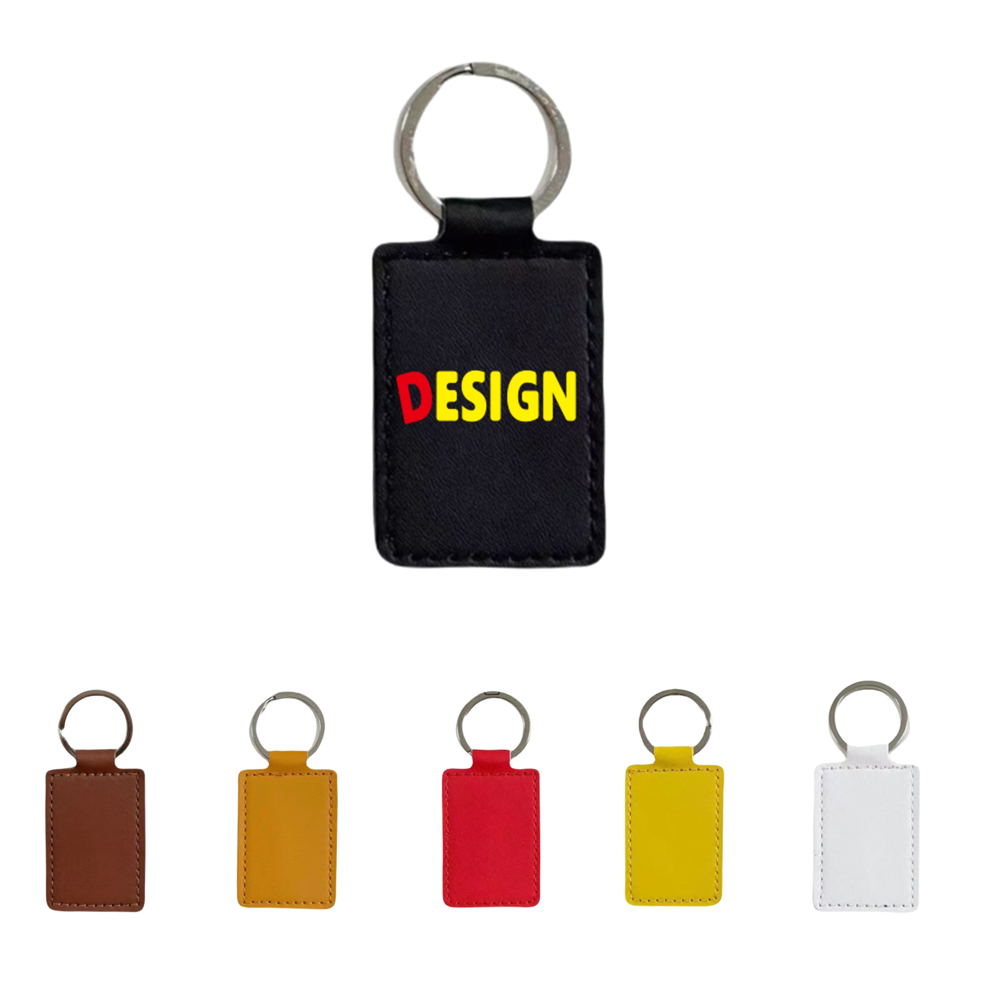 Custom Executive Handmade PU Leather Key Tag 4