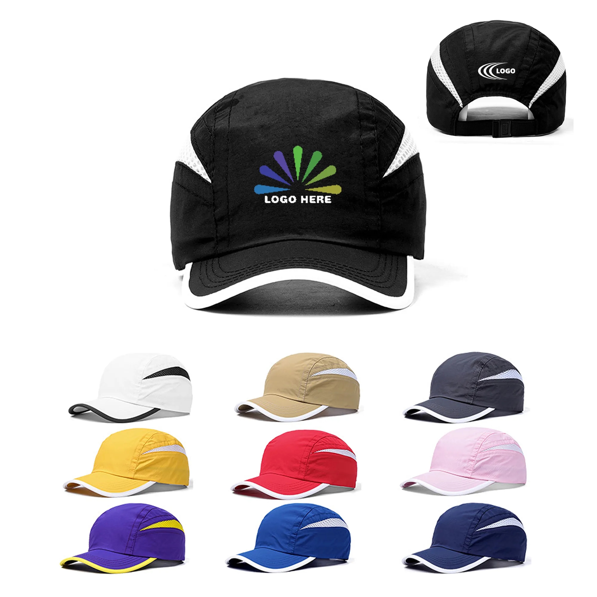 Nylon Quick-dry Mesh Baseball Cap MOQ 10PCS 5