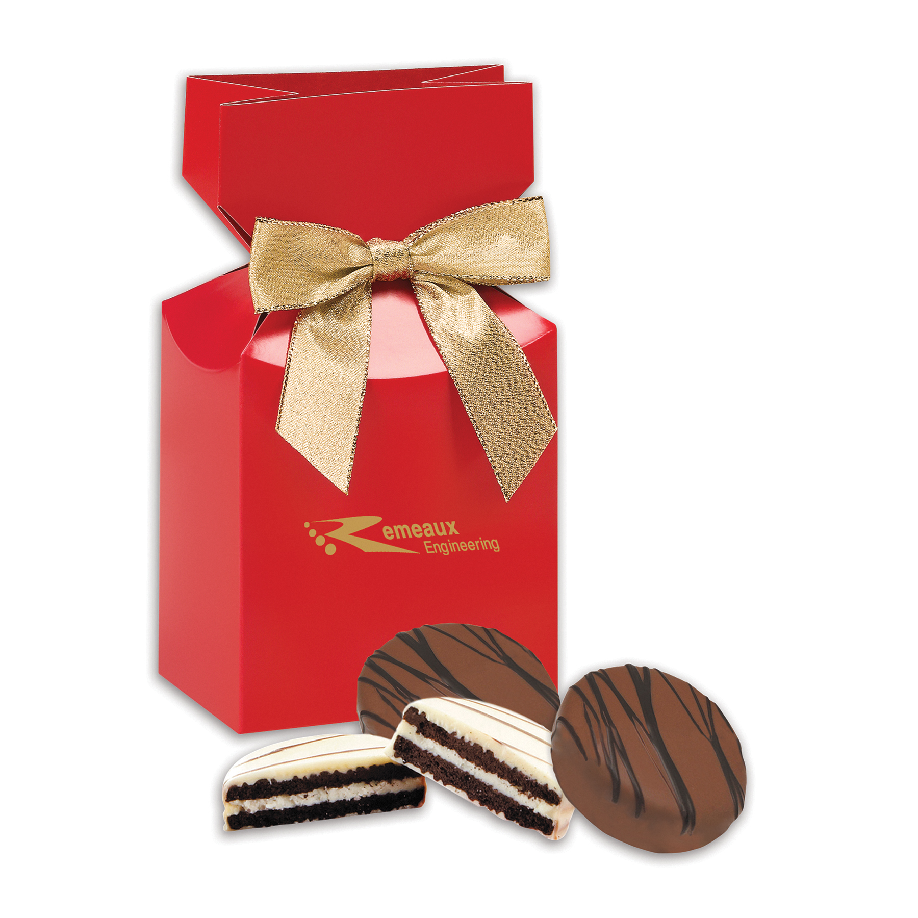 Chocolate Covered Oreo Cookies in Red Premium Delights Gift Box 6