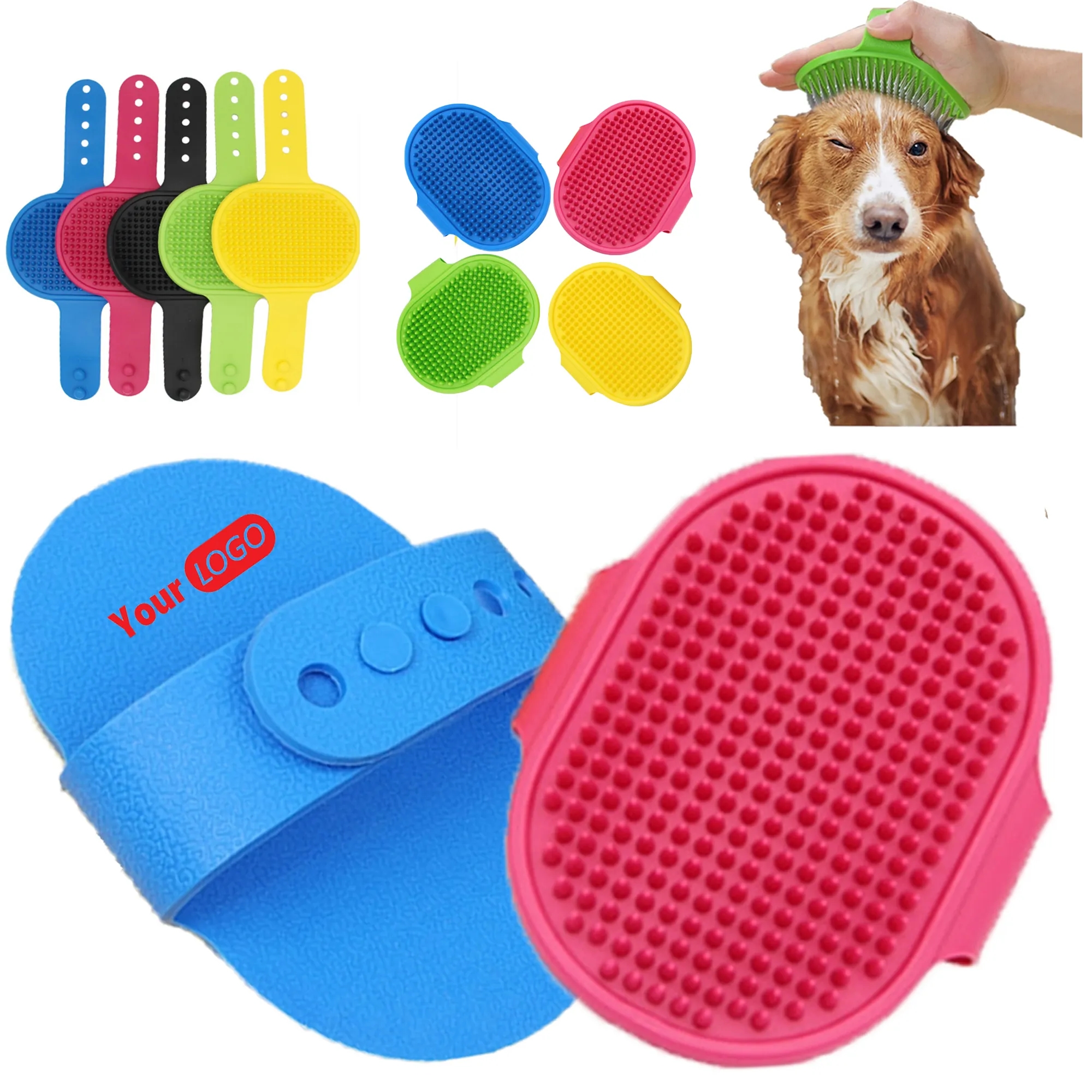 Silicone Cleaning Supplies Pet Bath Brush 6