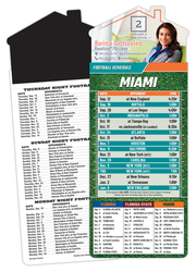 Magna-Card House Shape Magnet Football Schedules (3.5x9)