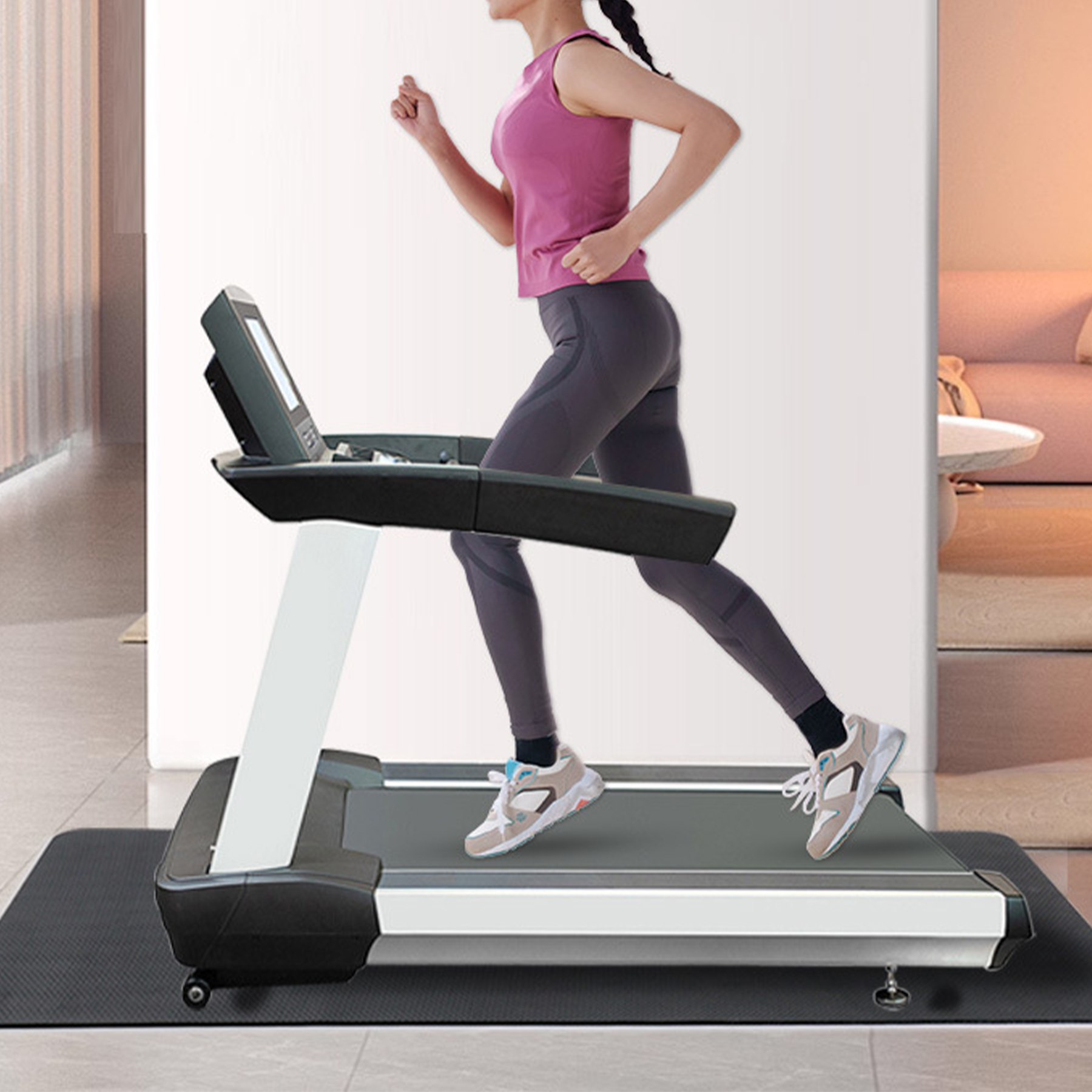 Rubber Shock Absorption And Noise Reduction Treadmill Floor Mat 10