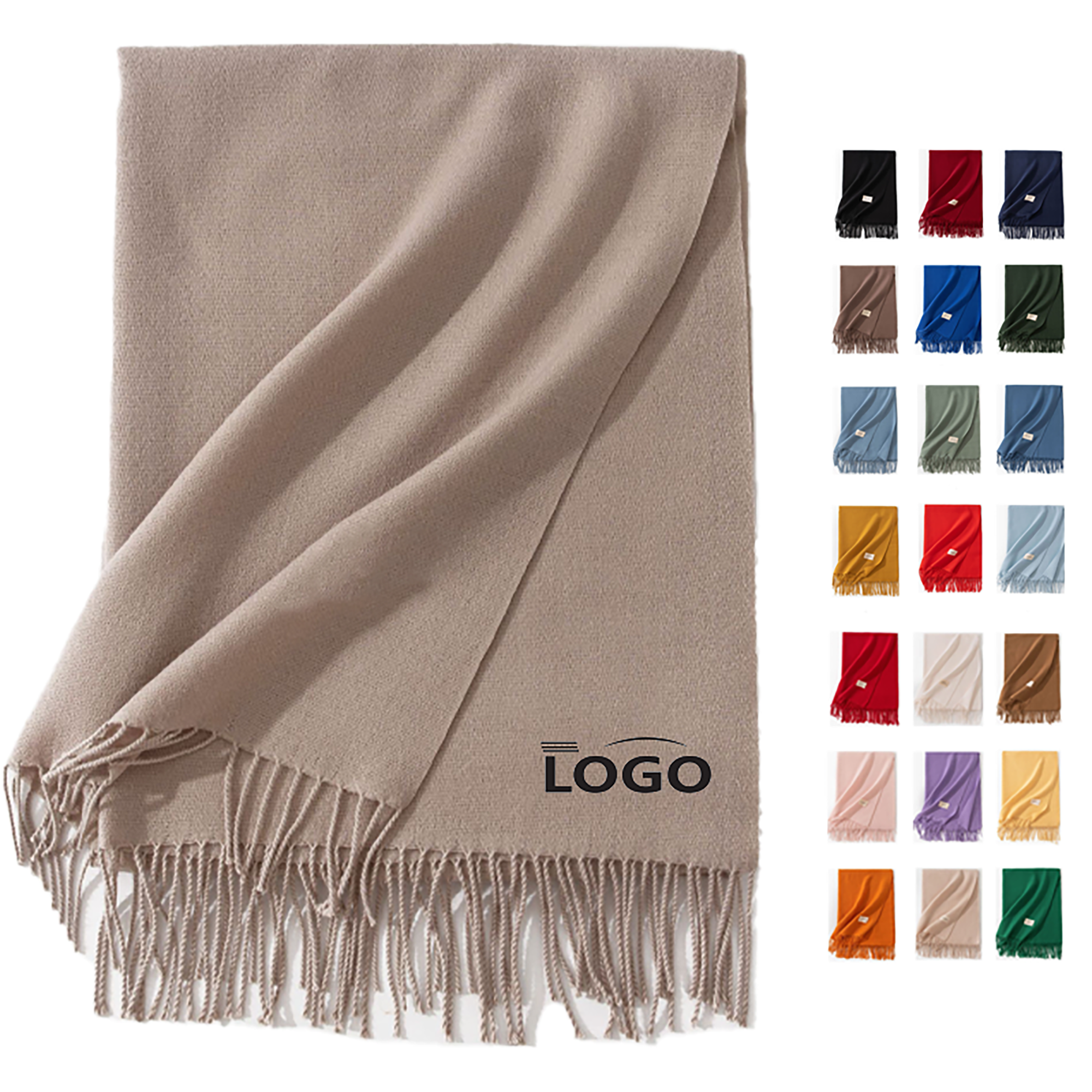 Oversized Pashmina Shawl with Tassel 5