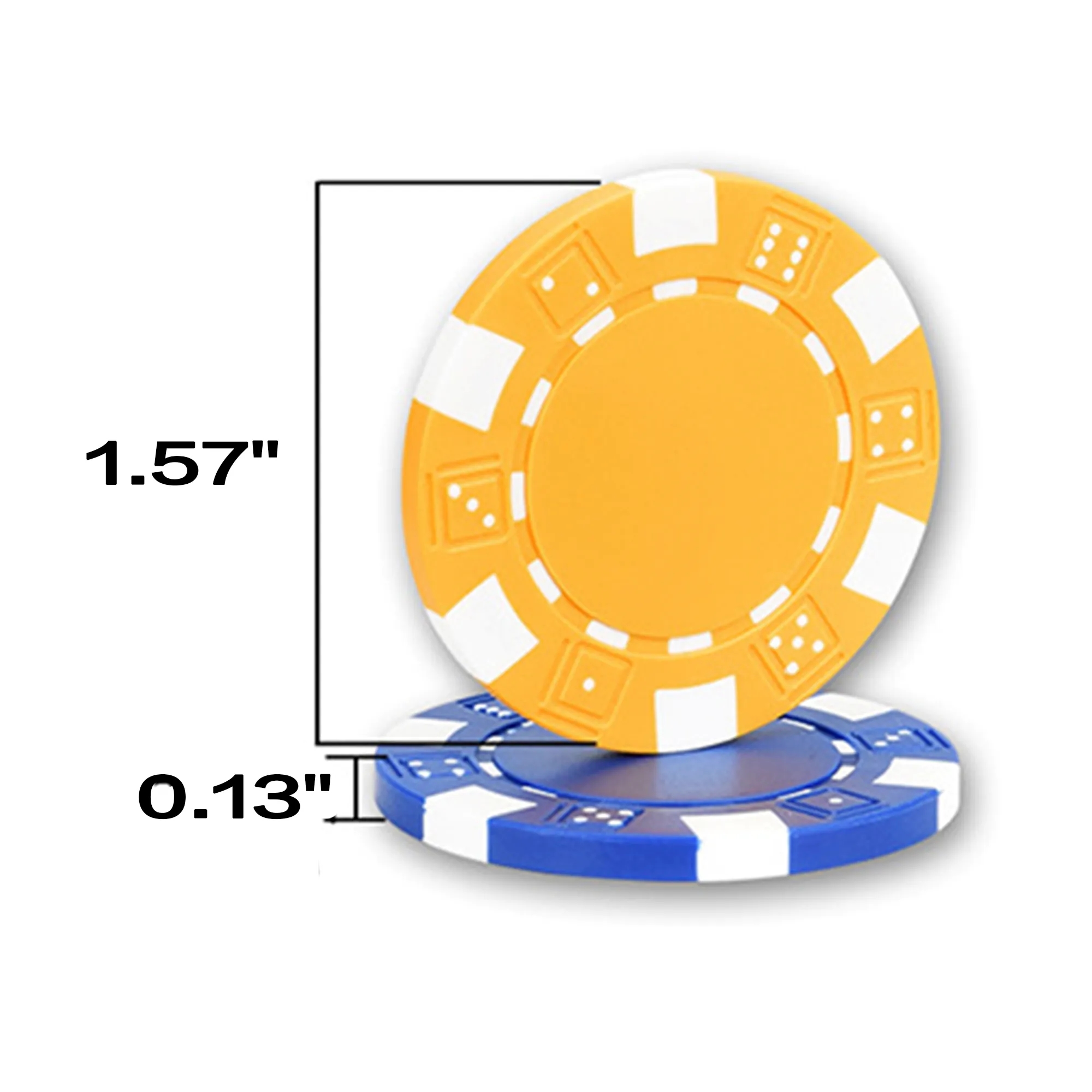 11.5g Double Sided Professional Plastic Poker Chip 10