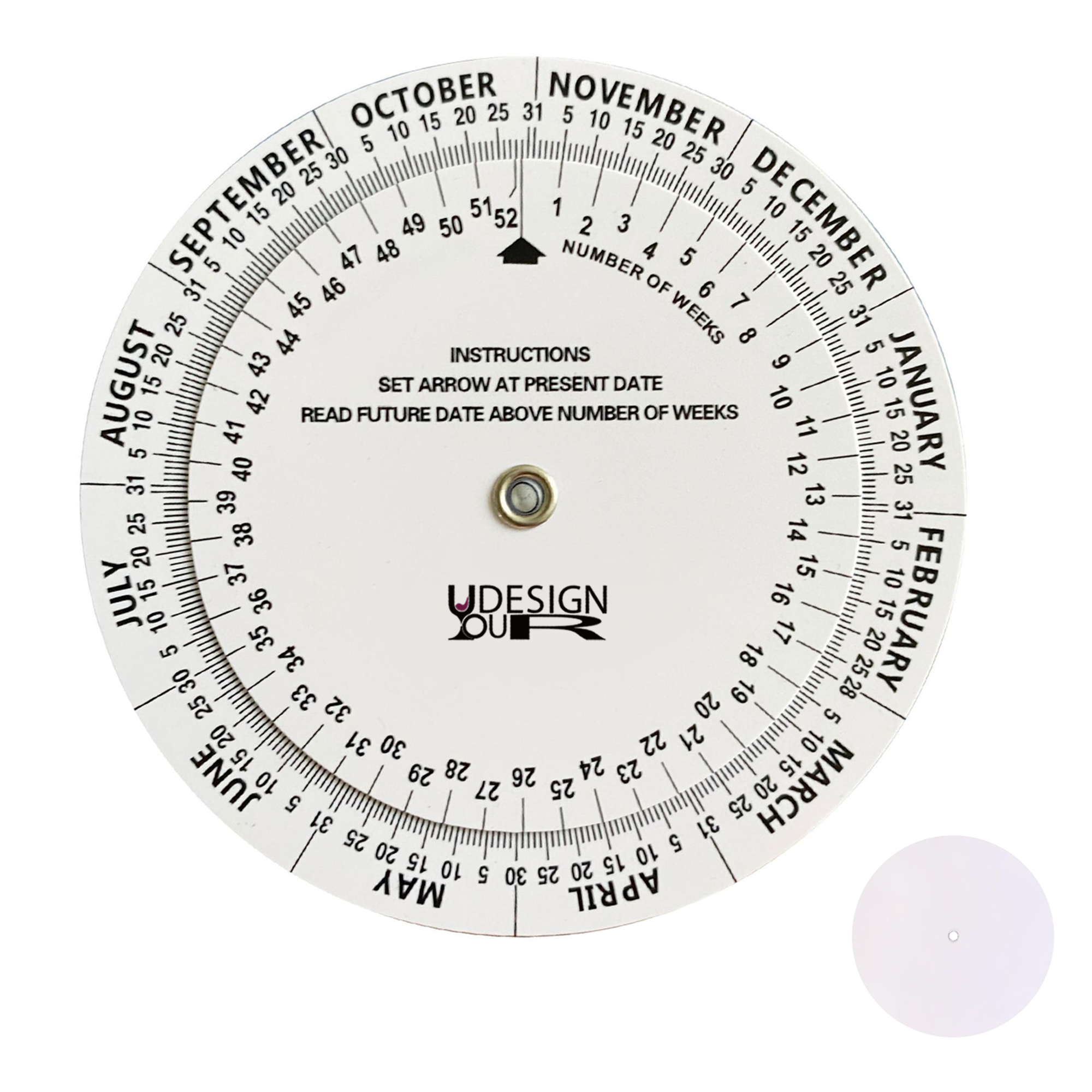 Pregnancy Date Finder Wheel - 5.9-Inch, Easy to Use 3