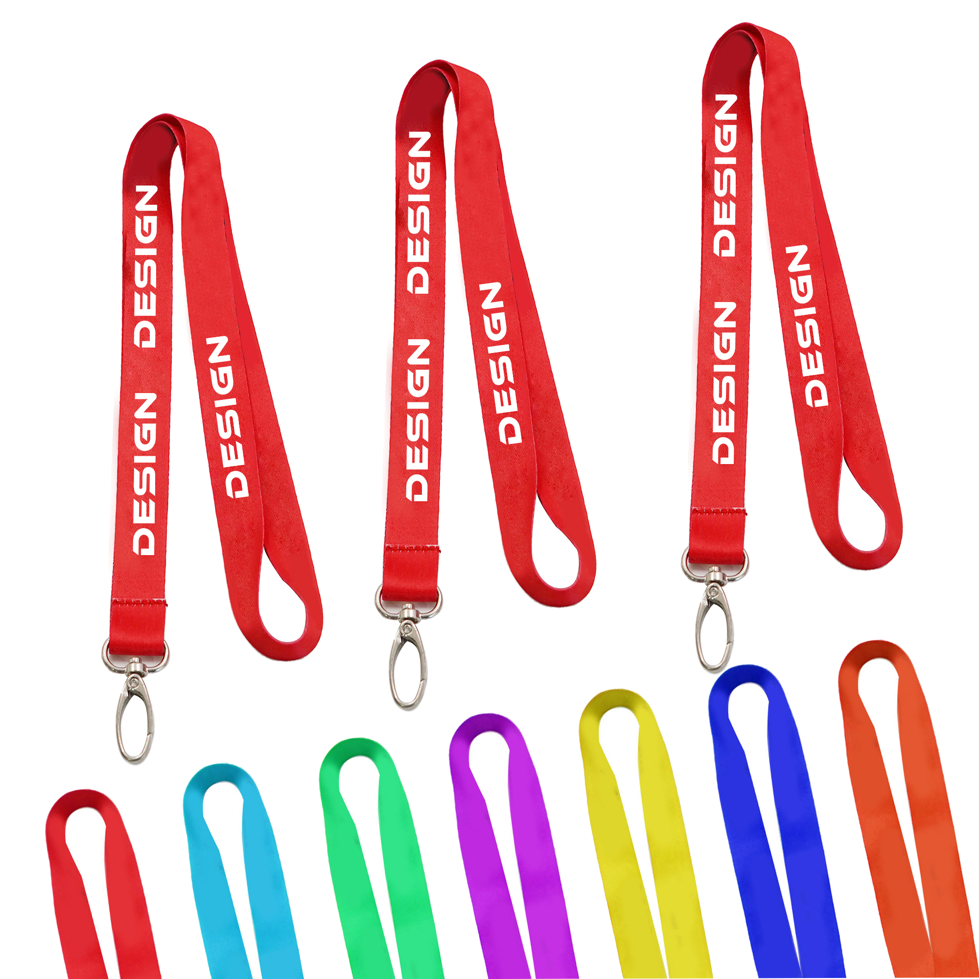 MOQ 50pcs Preminum Silkscreen Polyester Lanyard