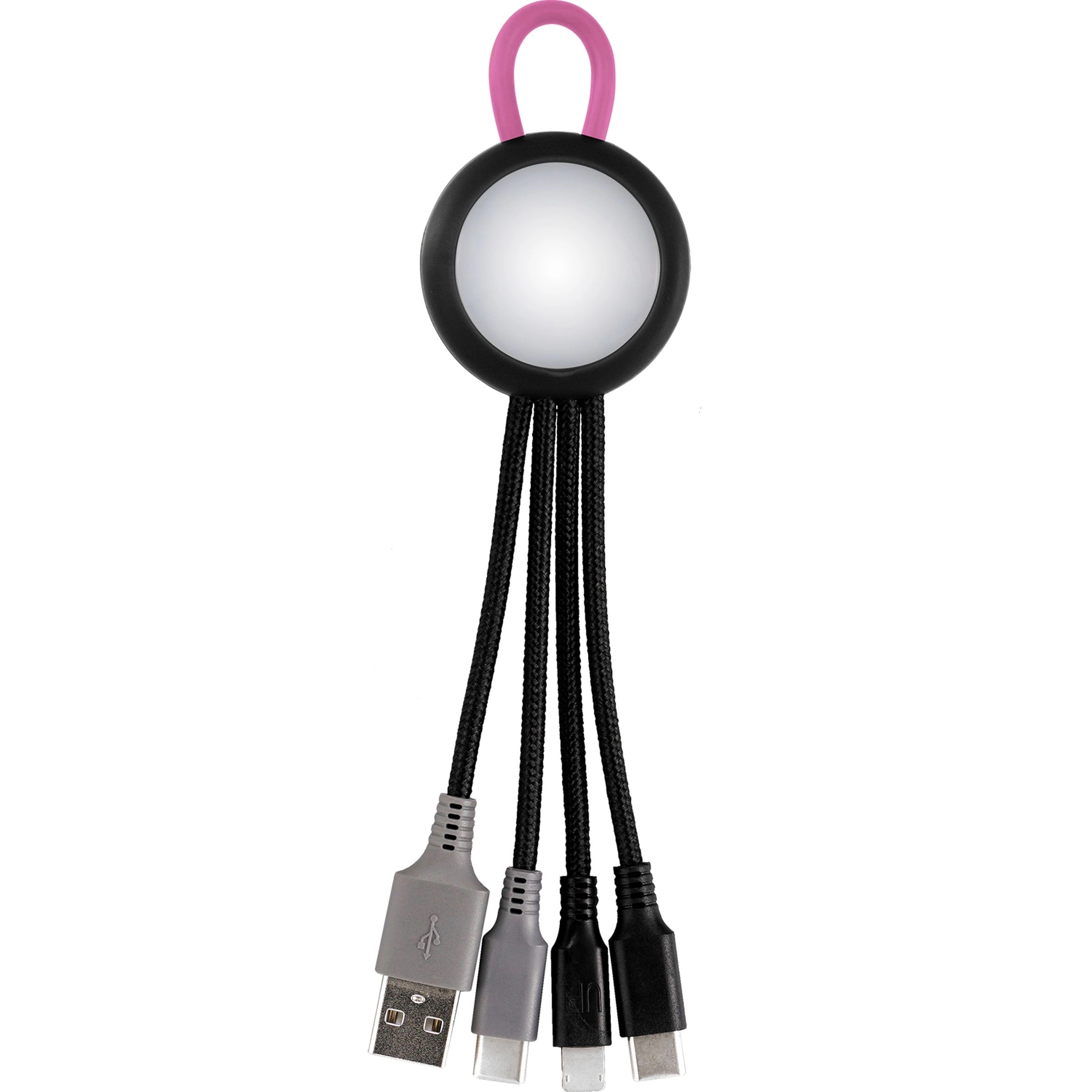 Clearview Light Up Loop Dual Input 3-in-1 Charging Cable 2