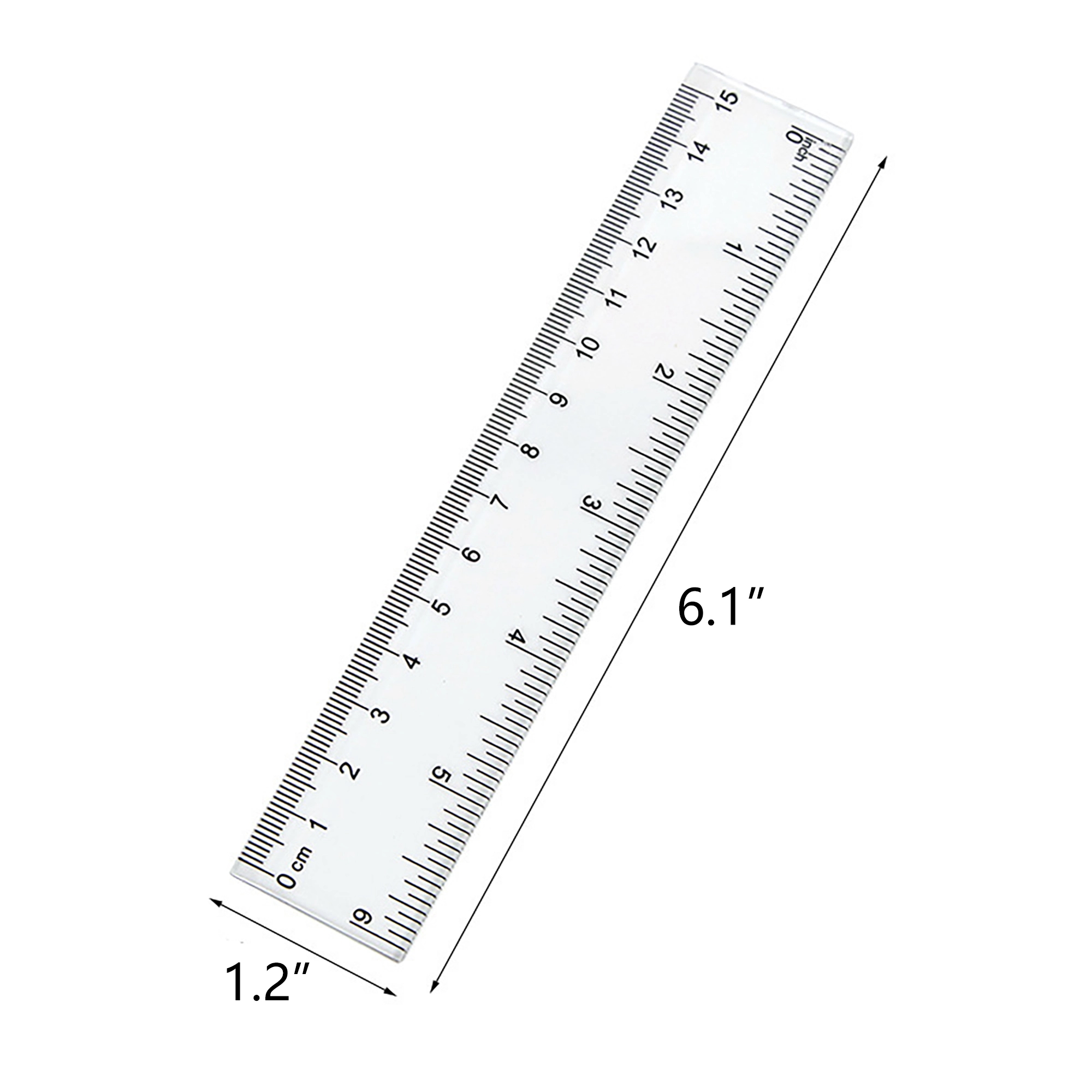 8 Inch Clear Plastic Ruler Straight Measuring Tool 10