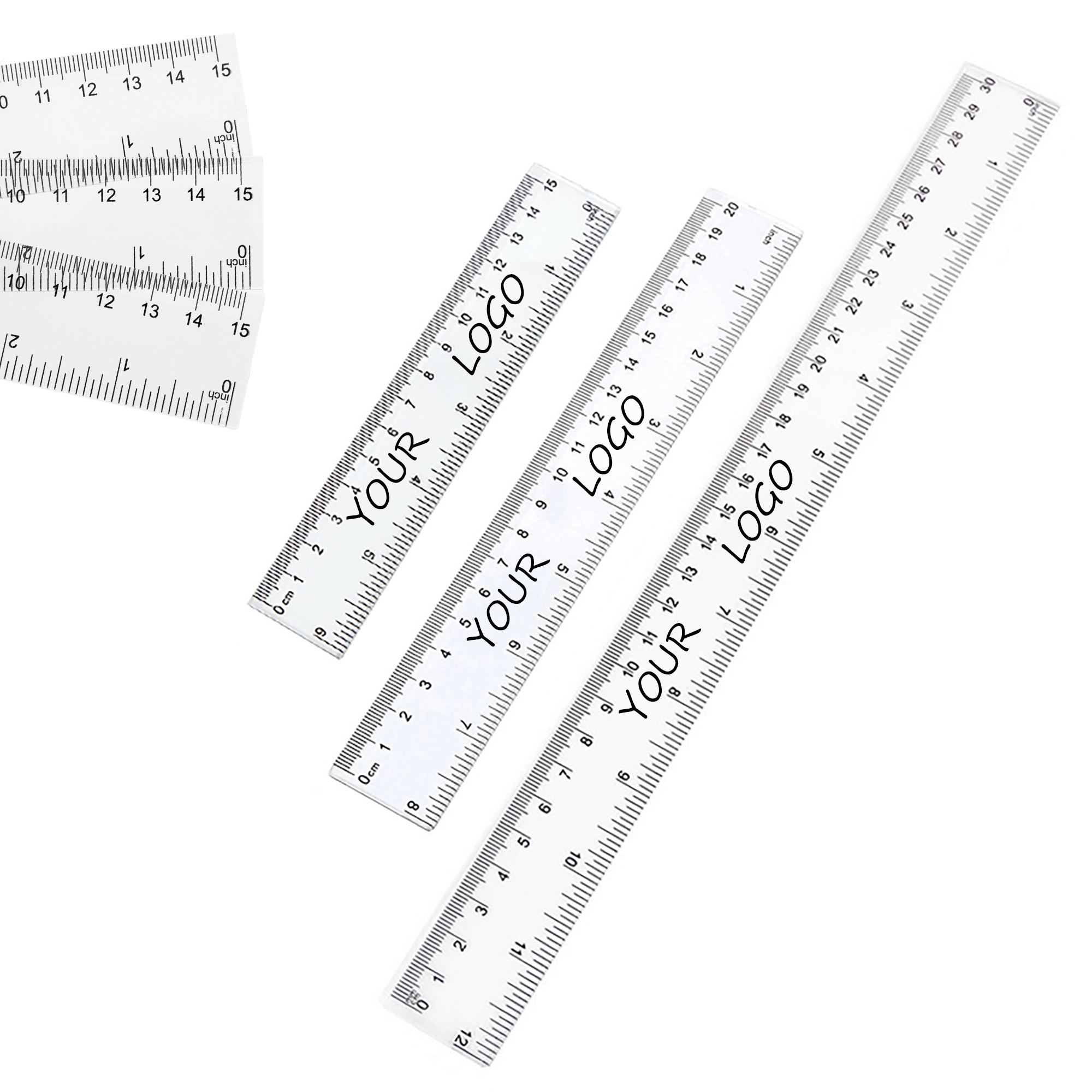 8 Inch Clear Plastic Ruler Straight Measuring Tool 9