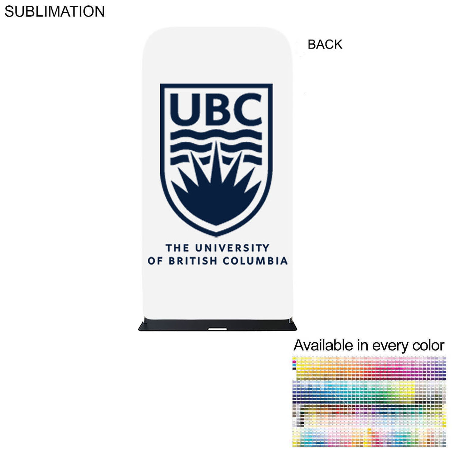 48Hr Quick Ship - Event package, 4'W Fabric banner and Premium 8' tablecloth open back 4