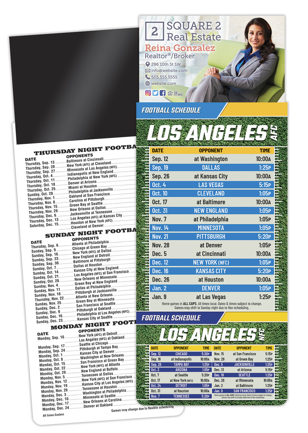 Magna-Card Business Card Magnet Football Schedules (3.5x9)