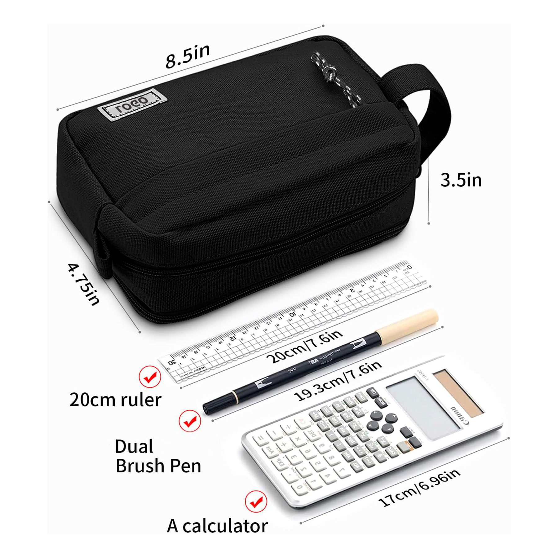 Big Capacity Pencil Case Large Stationery Pen Bag 33