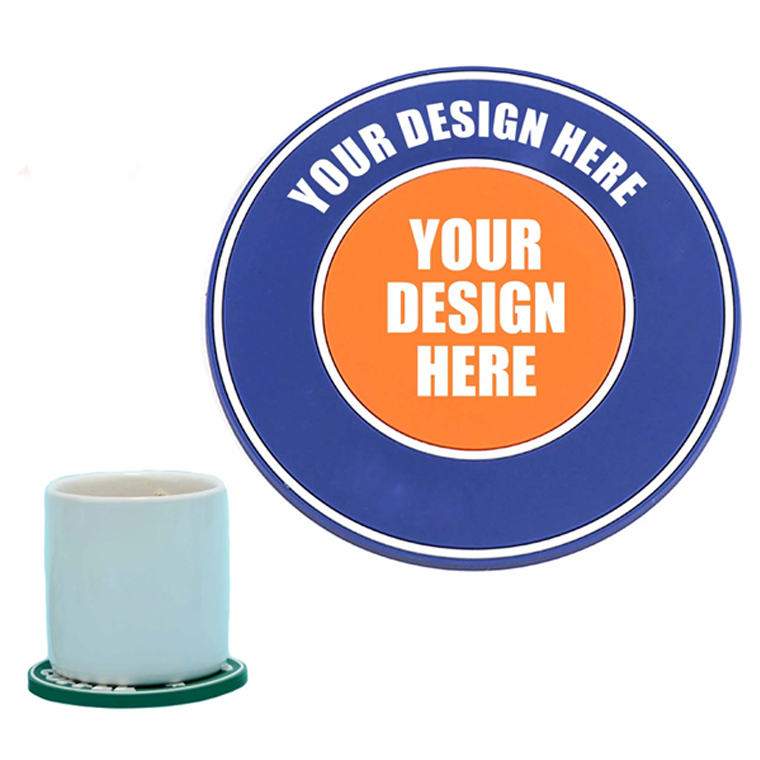 4" Molded Rubber Coasters