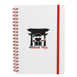White Spiral Notebook (2 Color Imprint)