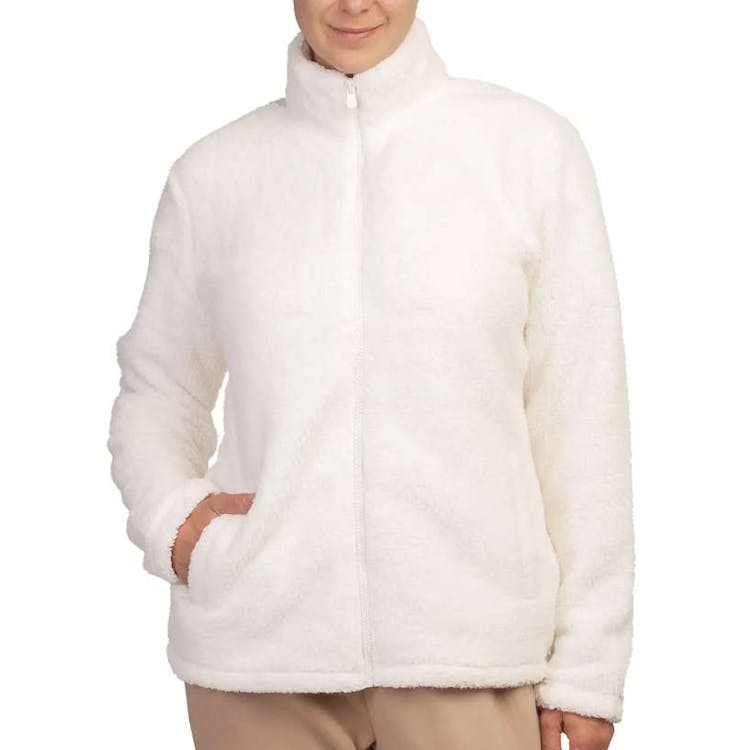 Women's Sherpa Jackets Ivory Small 3