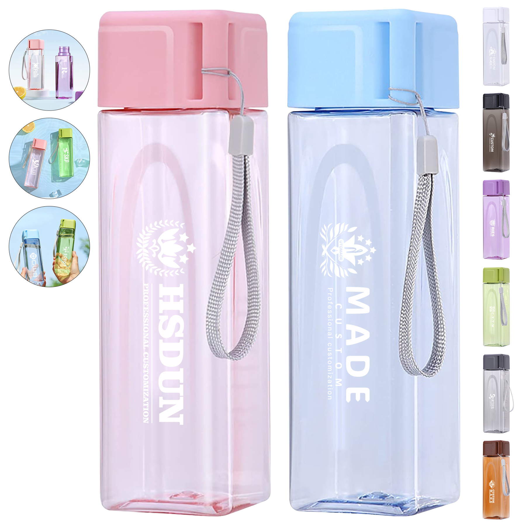 Transparent Plastic Water Bottle 500ML 1