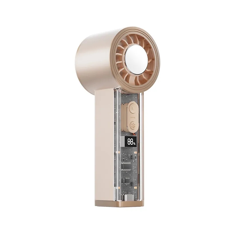 100-Speed Handheld Fan with Digital Display and Light 24