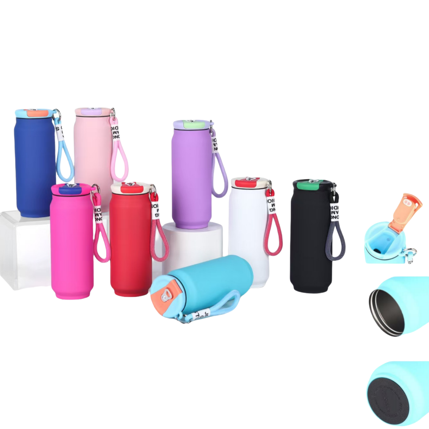 2026 Drink Can Style 17oz Insulated Water Bottle For Sport & Travel & Outdoor With Handle Strap 67