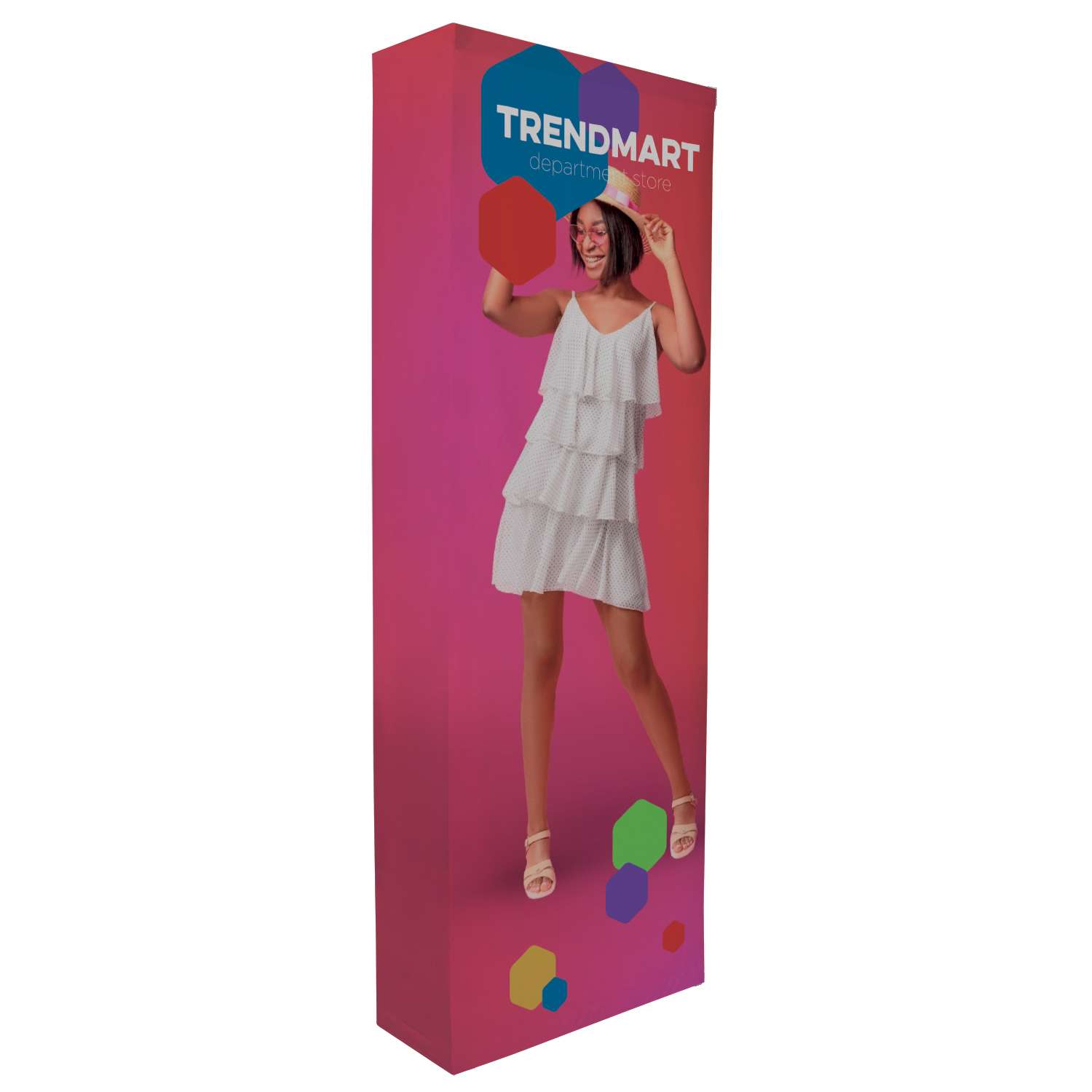3' Straight Splash Floor Display Wrap Kit (Recycled Polyester Knit)