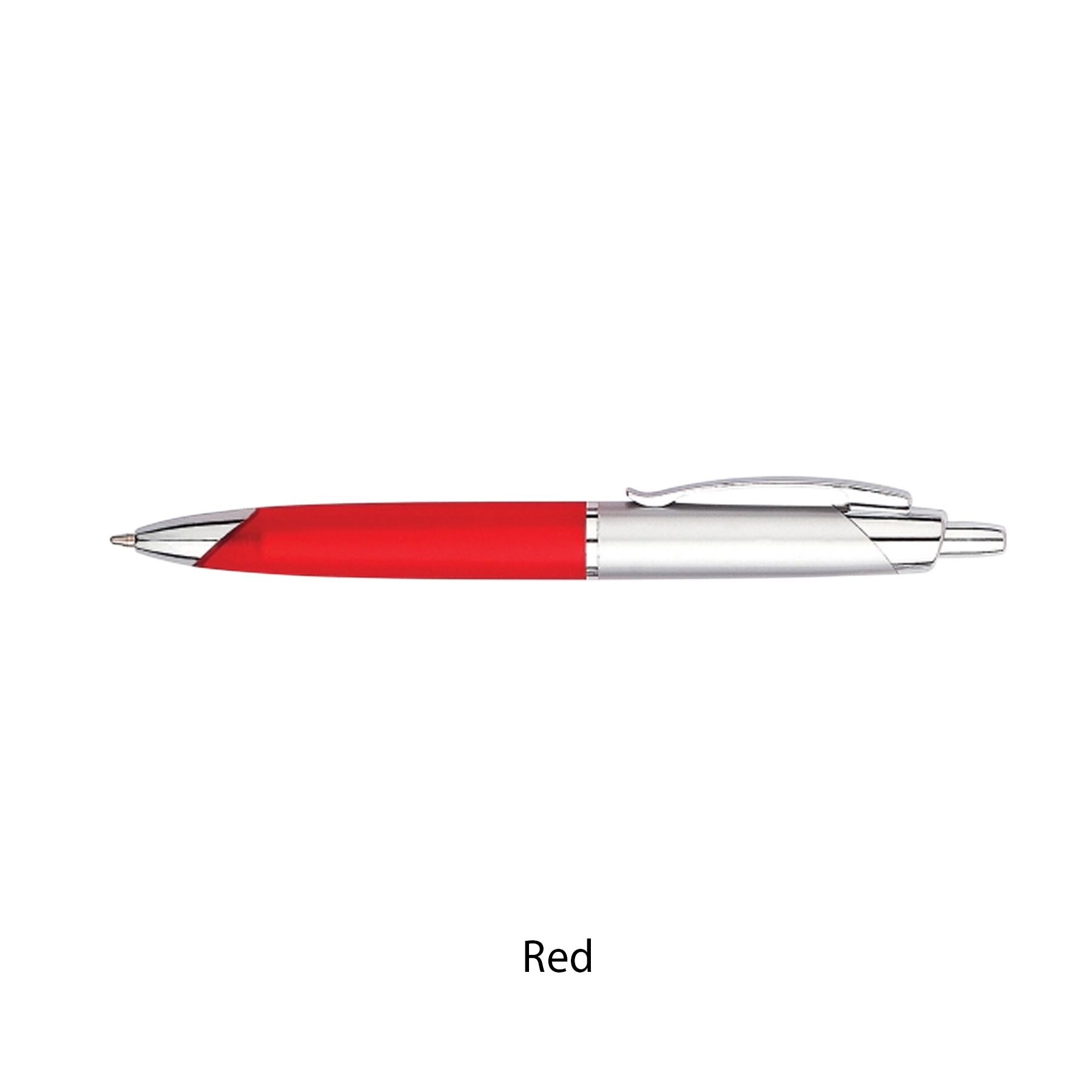 Half Tip Plastic Click Ballpoint Pen 25