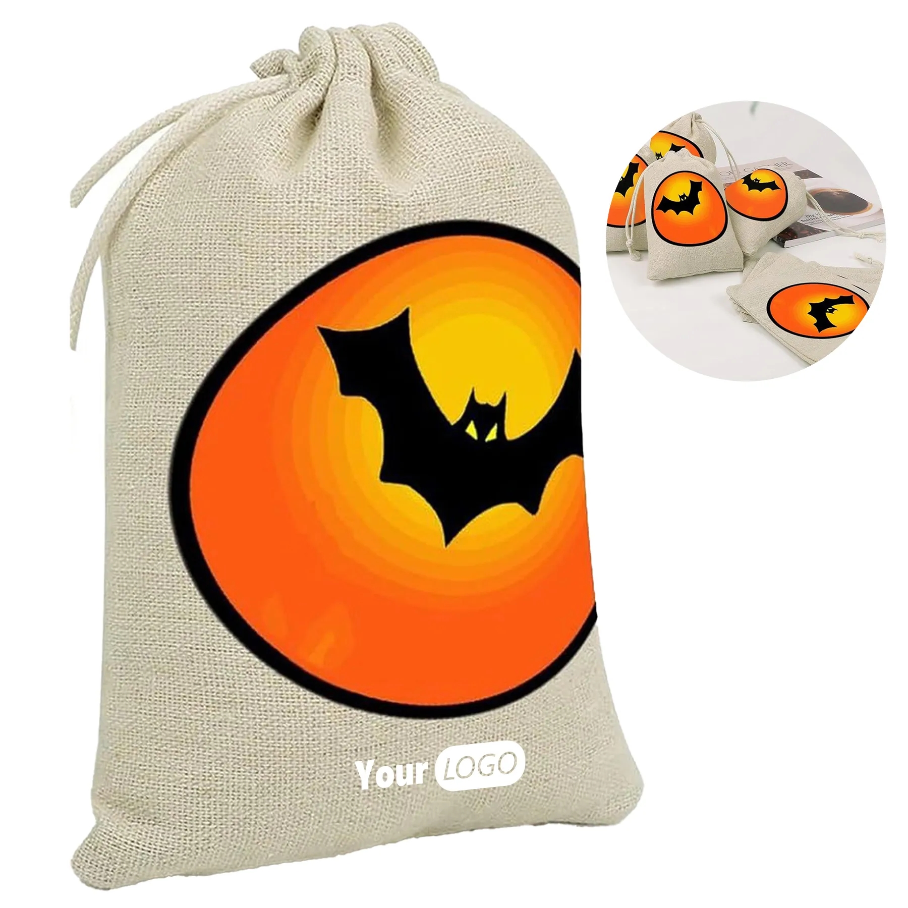 Cotton Halloween Candy Storage Bag 8