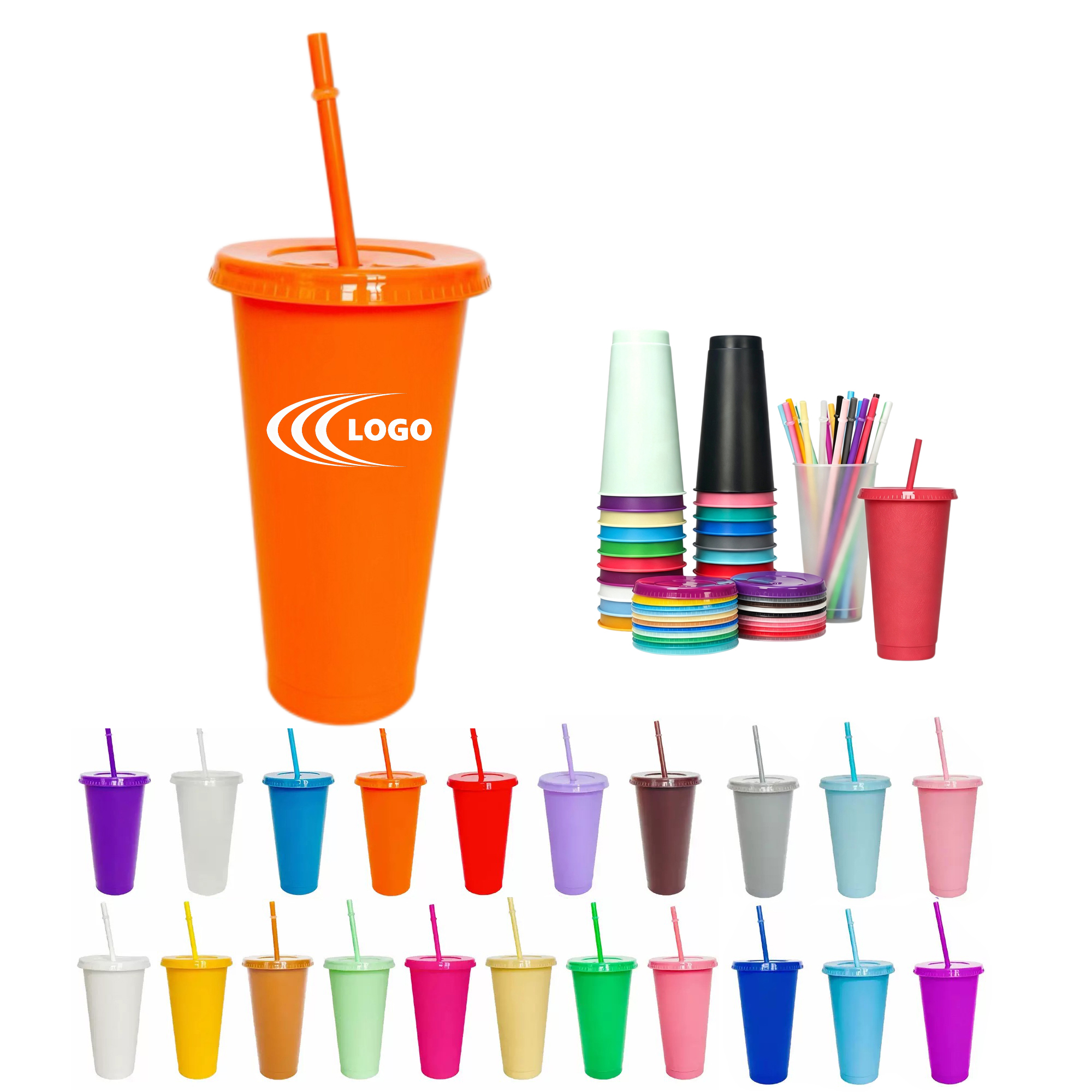 24 OZ Straw Drinking Cup 6