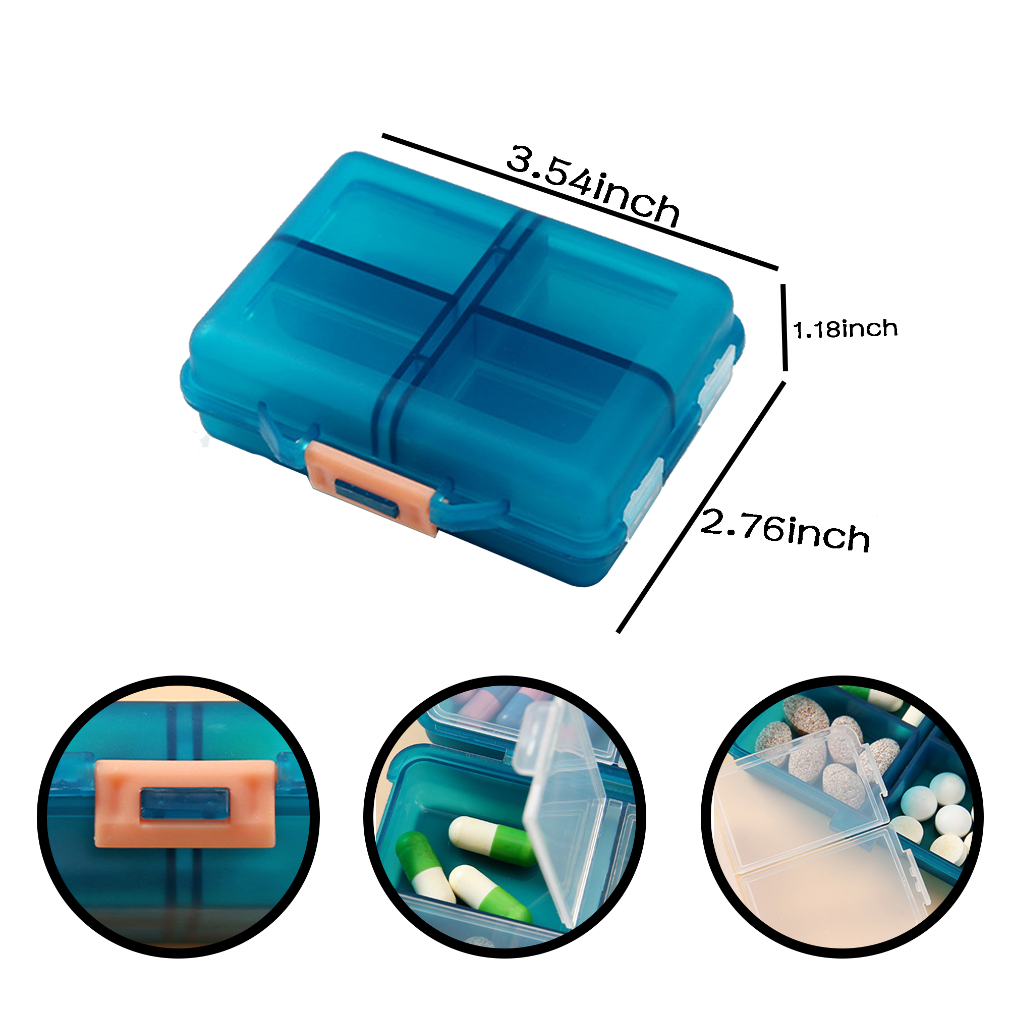 MOQ 20 PCS Custom Pill Organizer Case 5