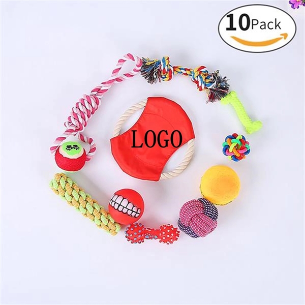Dog Puppy Toys 10 Pack Cotton for employee onboarding gifts