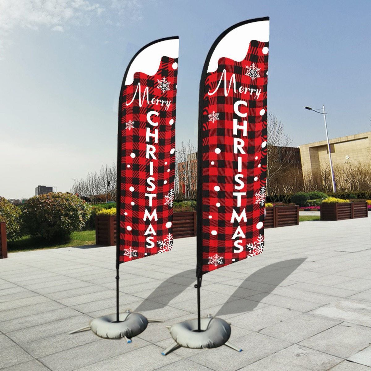 Wind-Resistant Christmas Sale Beach Flag for Outdoor Advertising 7