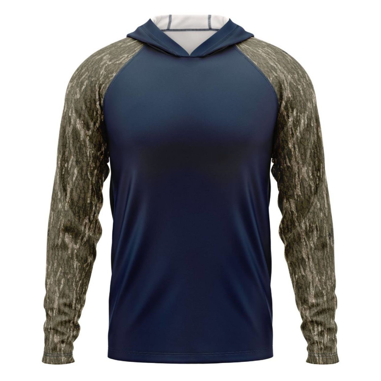 Mossy Oak® Men's 4.4 oz. Polyester Interlock Raglan Hooded T-Shirt
