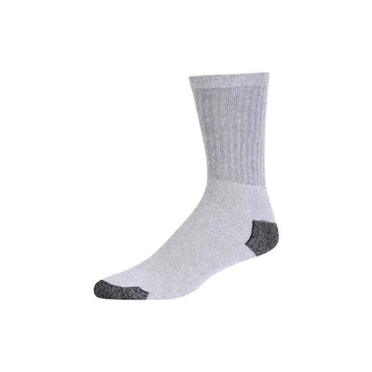 Cotton Crew Sport Socks - Gray 10-13 3