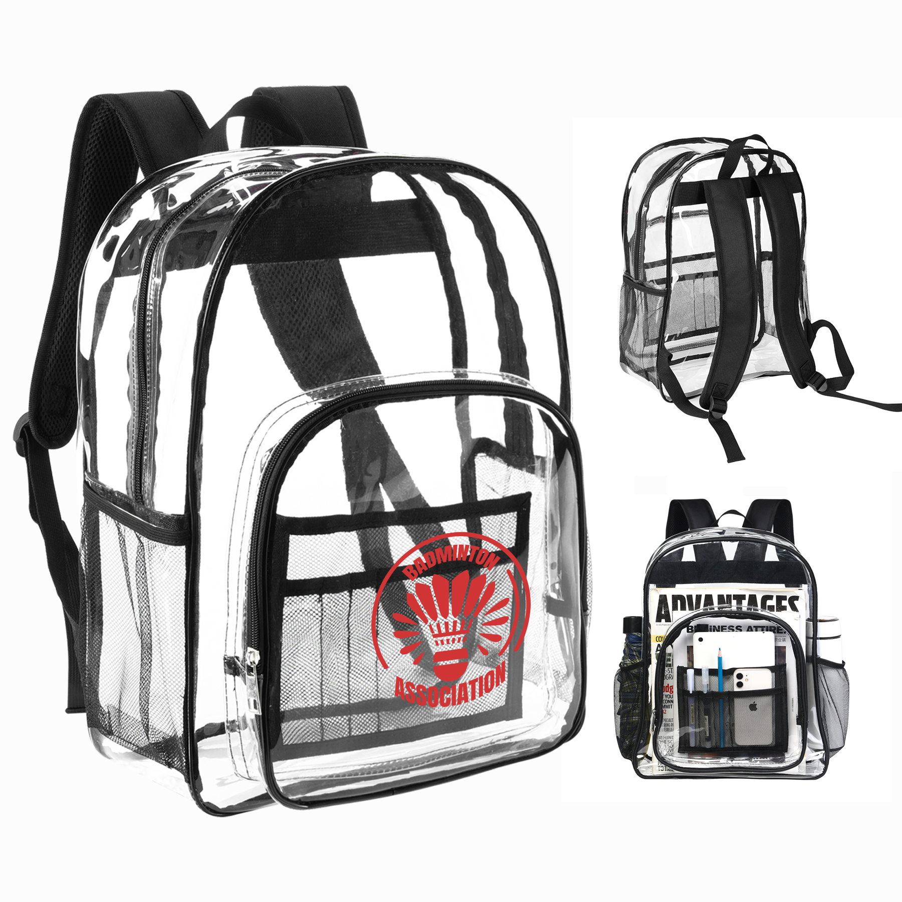 Heavy Duty School Security Clear Backpack 16