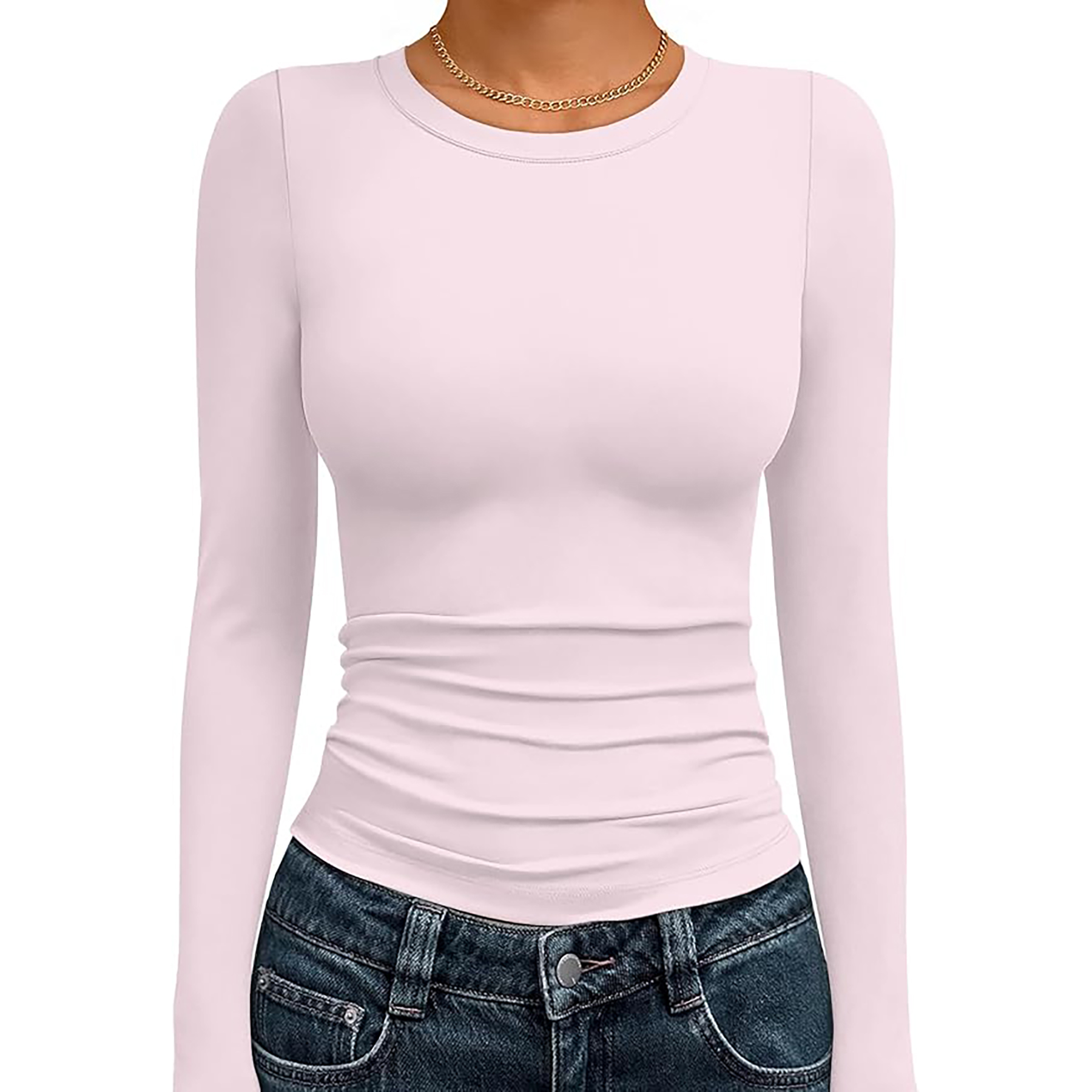 Women's Basic Round Neck Crop Top 88