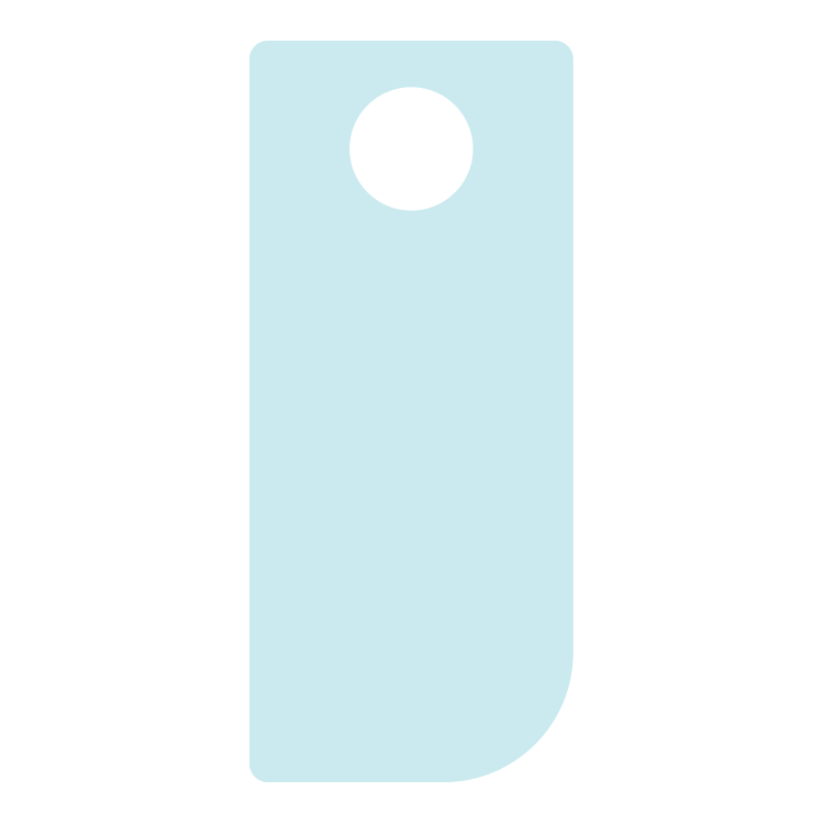 Hang Tag Card Stock 24 pt White (Stock Shape #) Digital Print 34