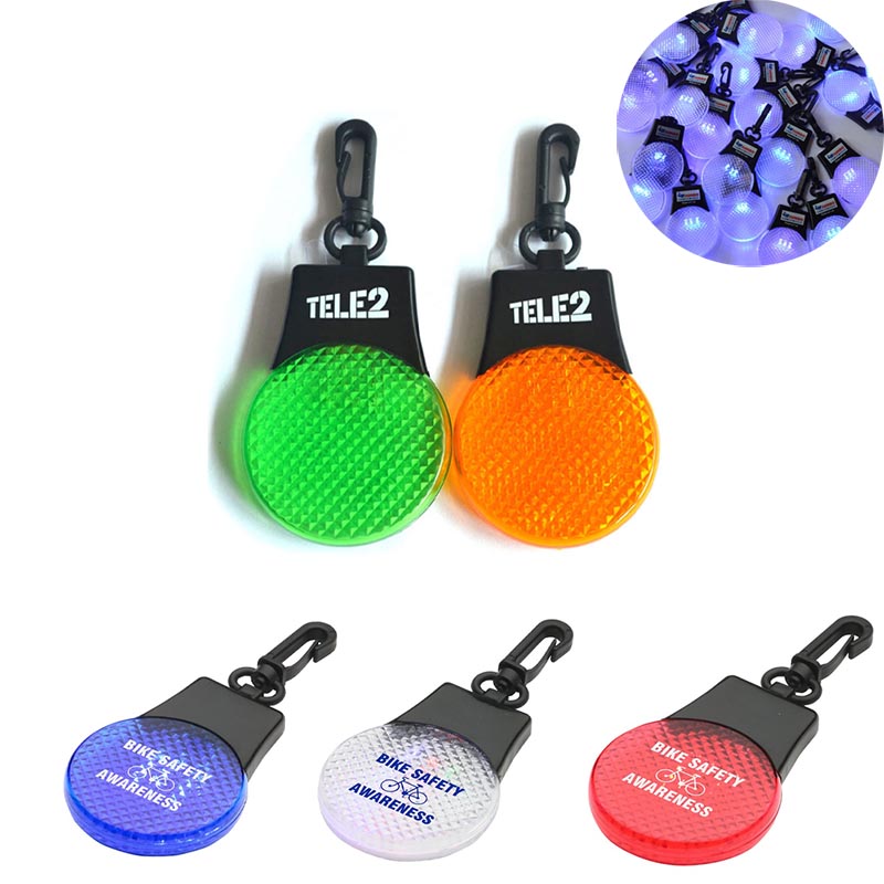 Cycling Safety Warning Led Reflector Keychain Light