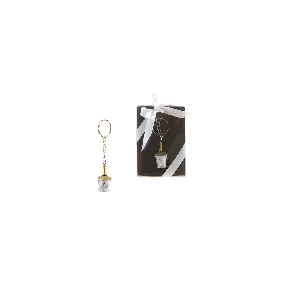 Party Gift Key Chain - Champagne Bottle in Bucket of Ice