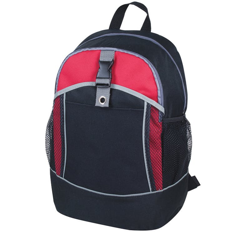 17" Classic Backpacks - Black/Red Side Mesh Pockets 3