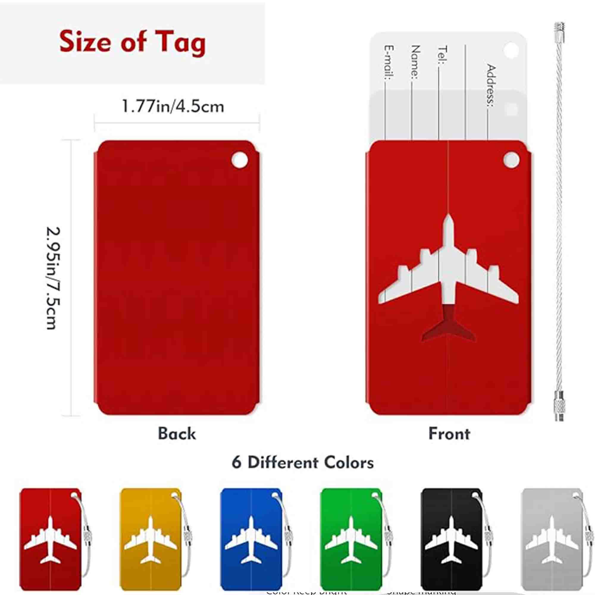 Aluminum Luggage Tag with Name Card 5