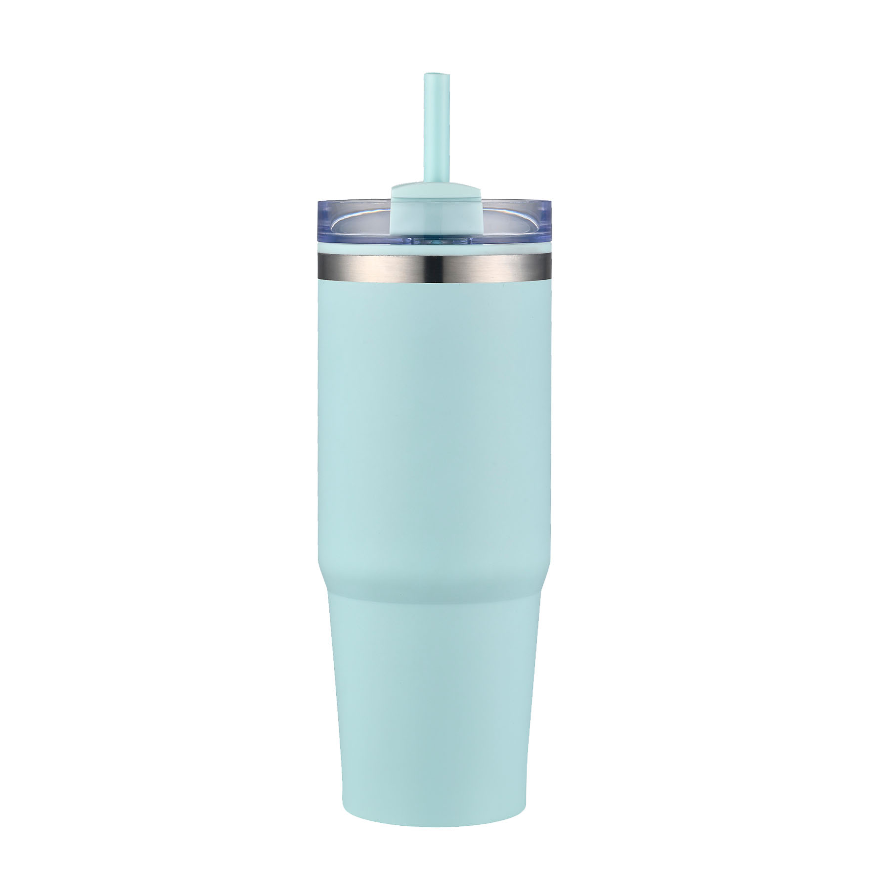 30 oz. PP Inner Double Wall Insulated Travel Mug w/Straw & Twist Closure Lid 21