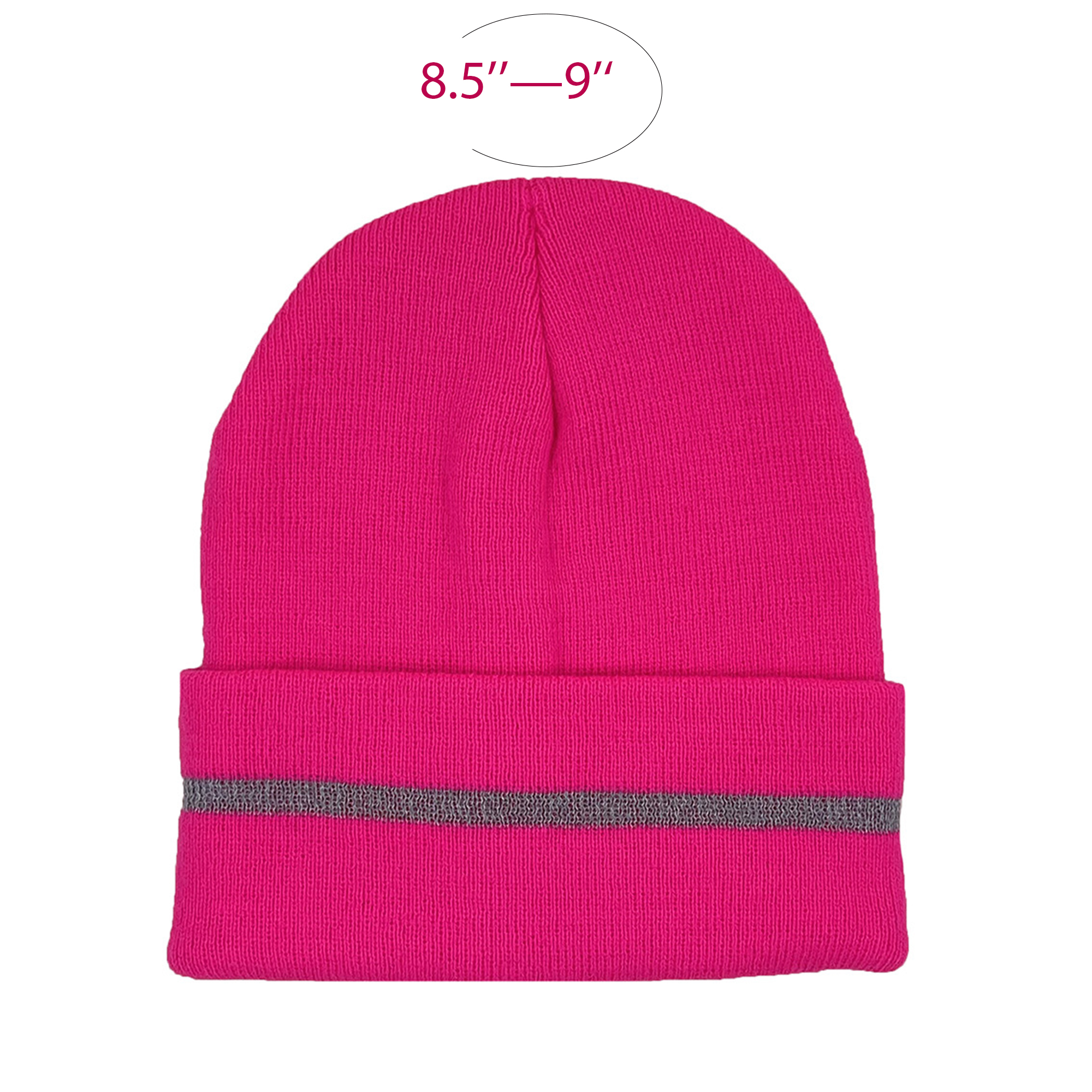 Vivid Knit Beanie with Reflective Stripe 5