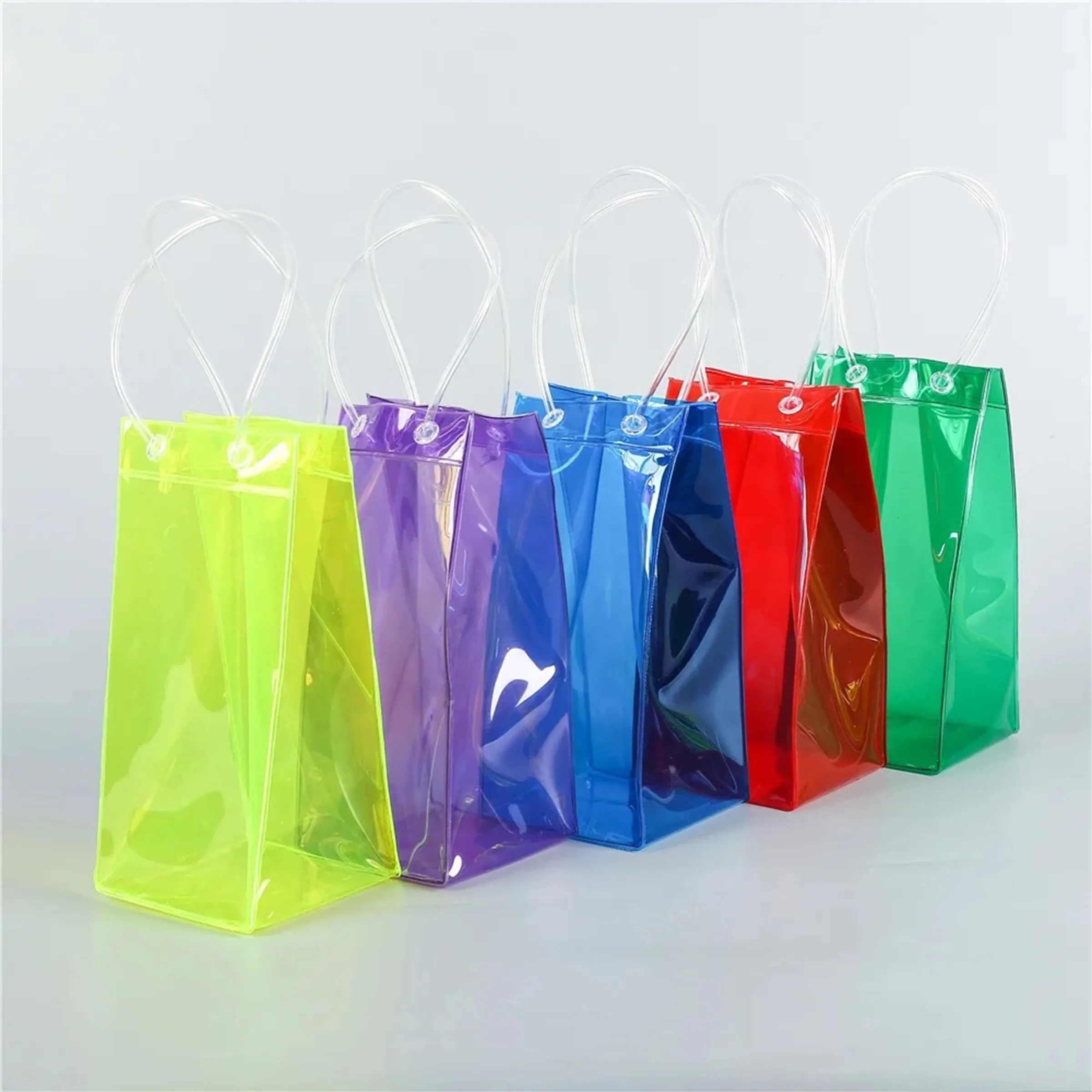 Transparent PVC Wine Bag with Handles 11