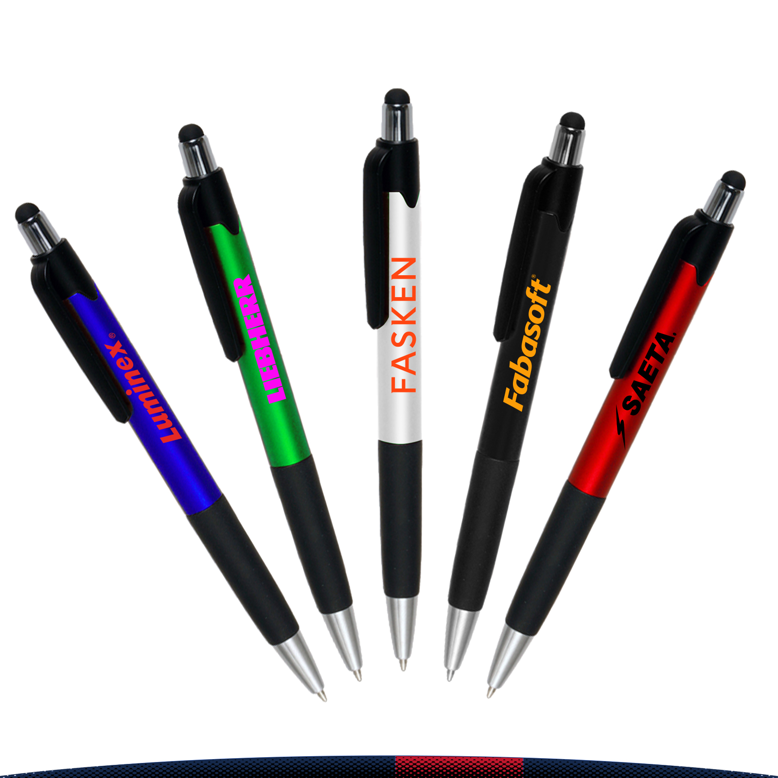 Lisa Plastic Pens with Touch Screen Stylus