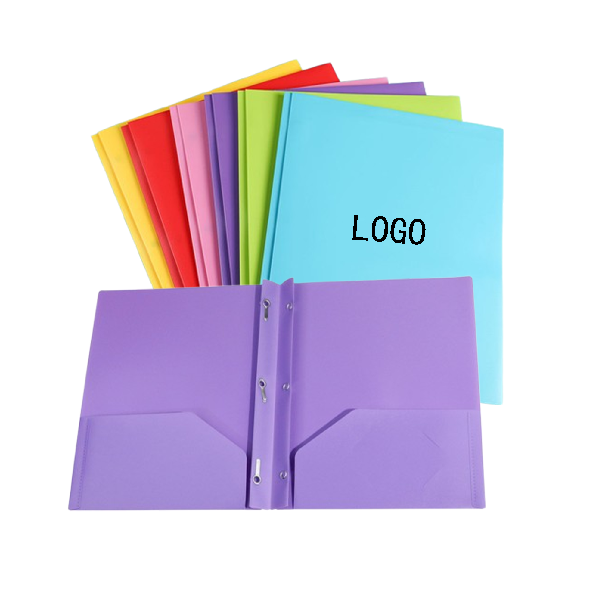 Color A4 Double Pocket Tadpole Folder 3