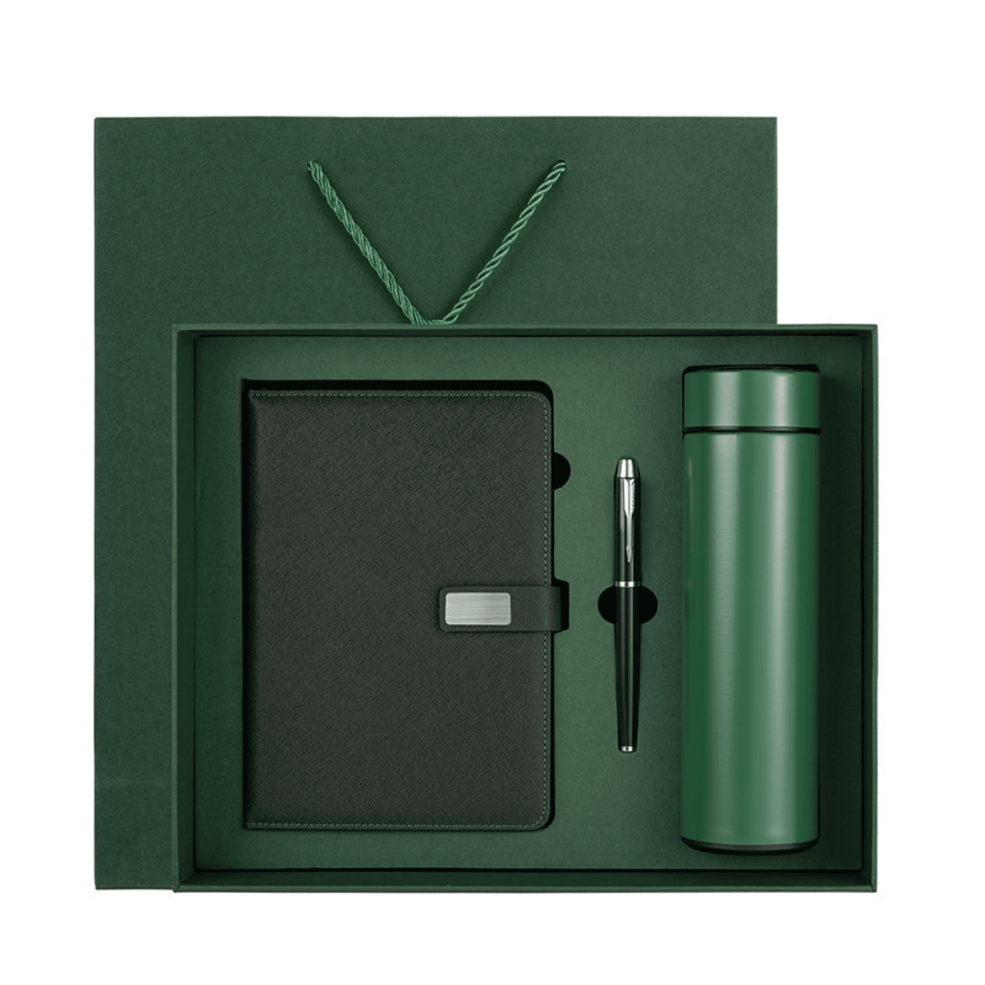 MOQ 25 Faux Leather A5 Notebook & Thermos Gift Set 9