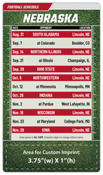 Magnet Sport Schedules - 4x7 Football Round Corners - 25 mil.