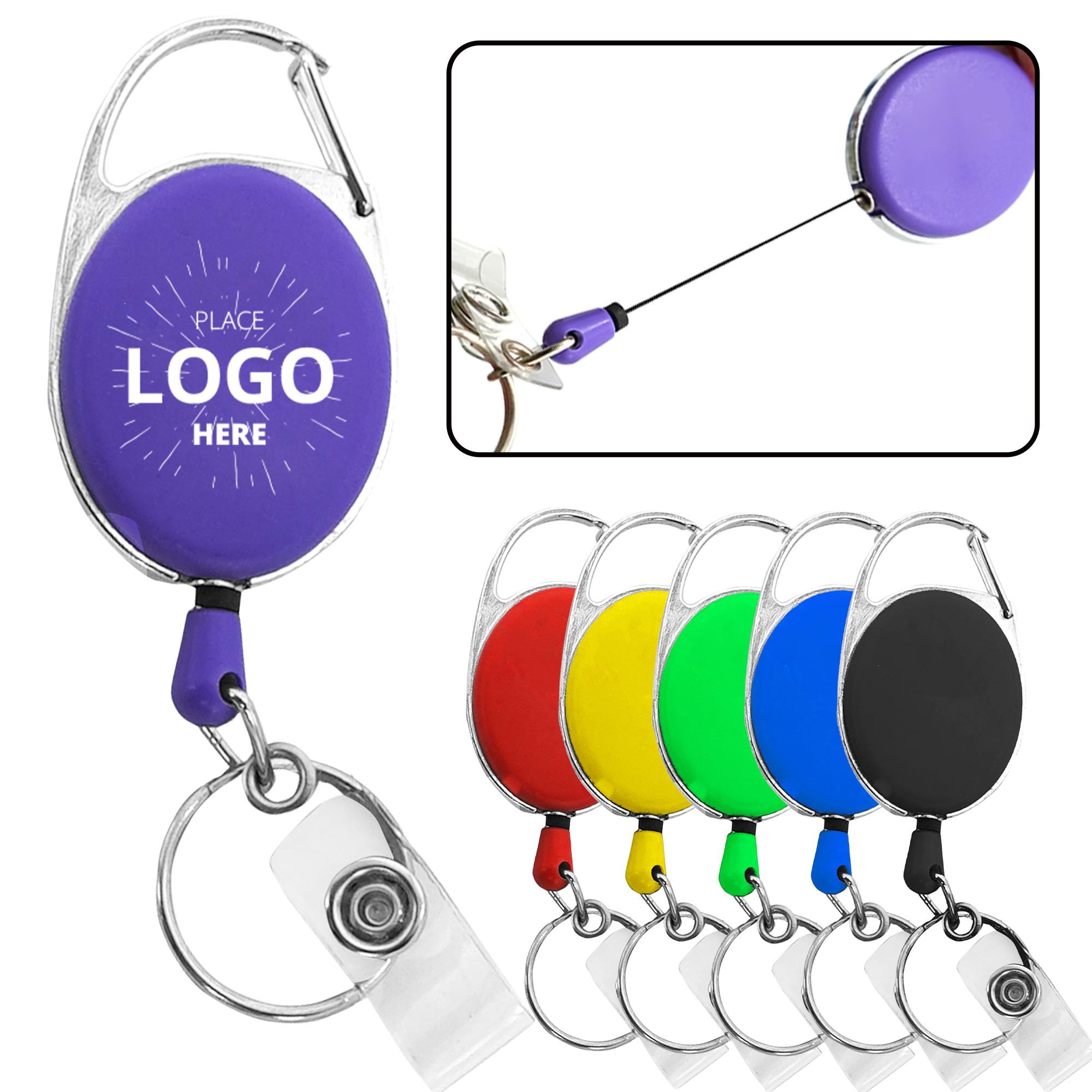 Retractable Badge Reel Keychain