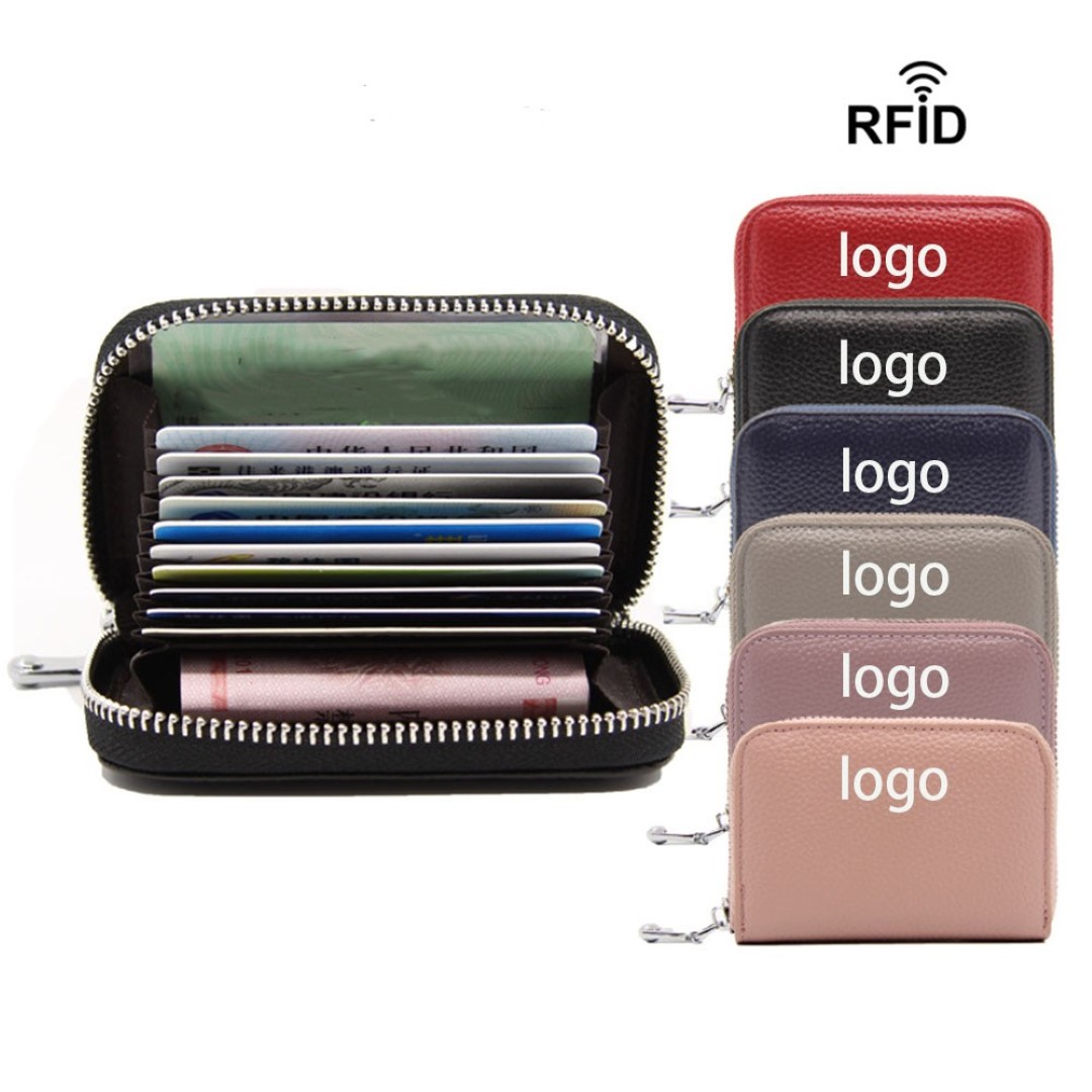 RFID Anti-theft Head Leather Card Bag