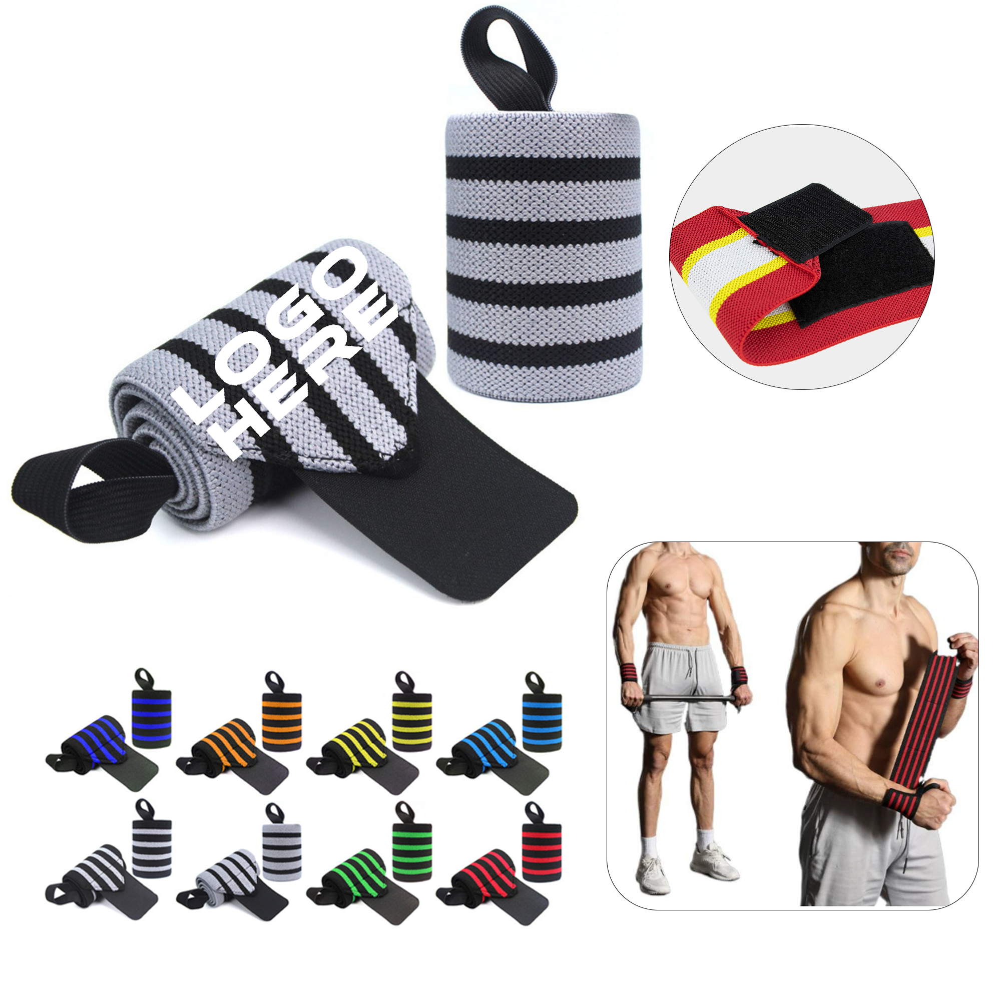 Four-Stripe Unisex Adjustable Fitness Training Wristbands