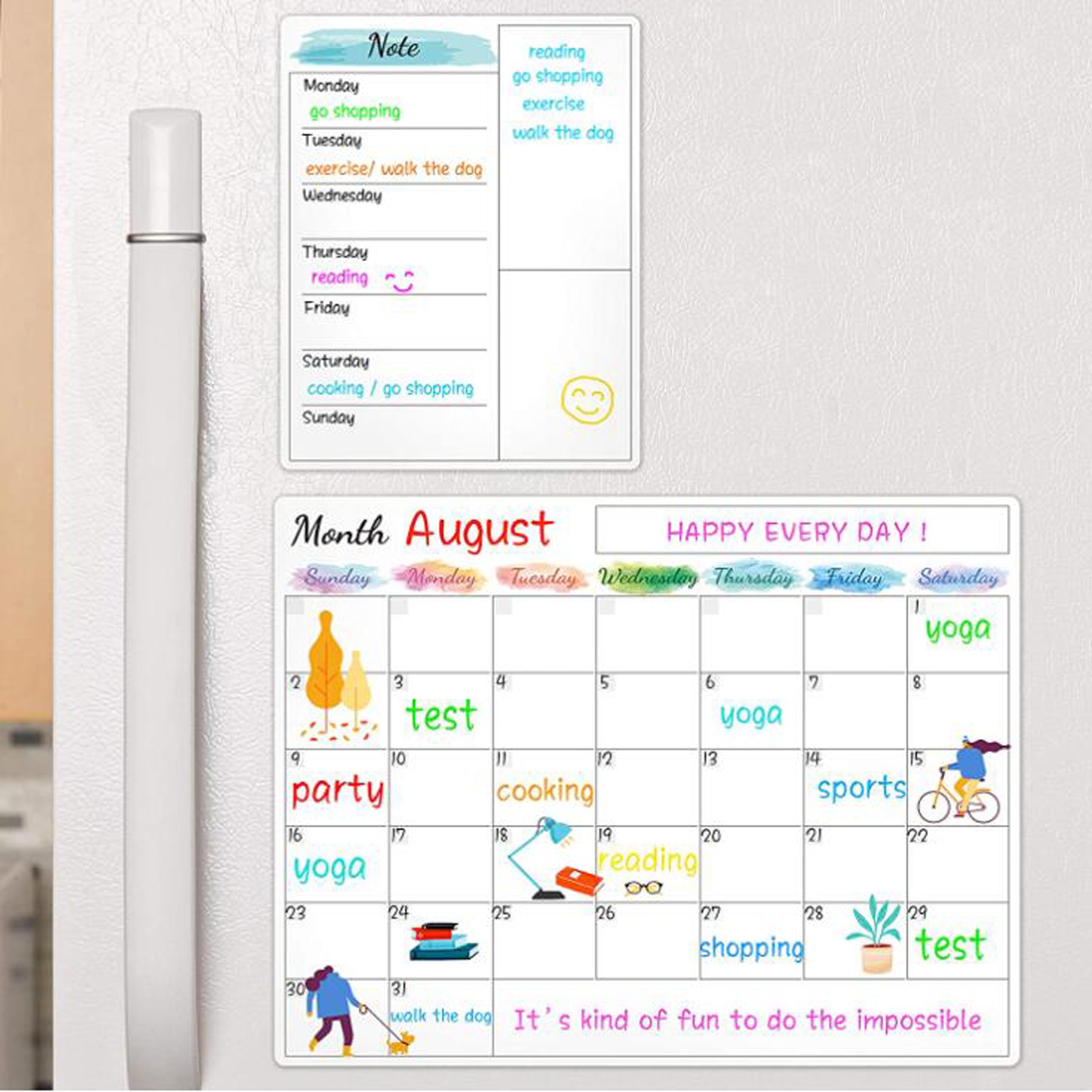 Magnetic Fridge Calendar